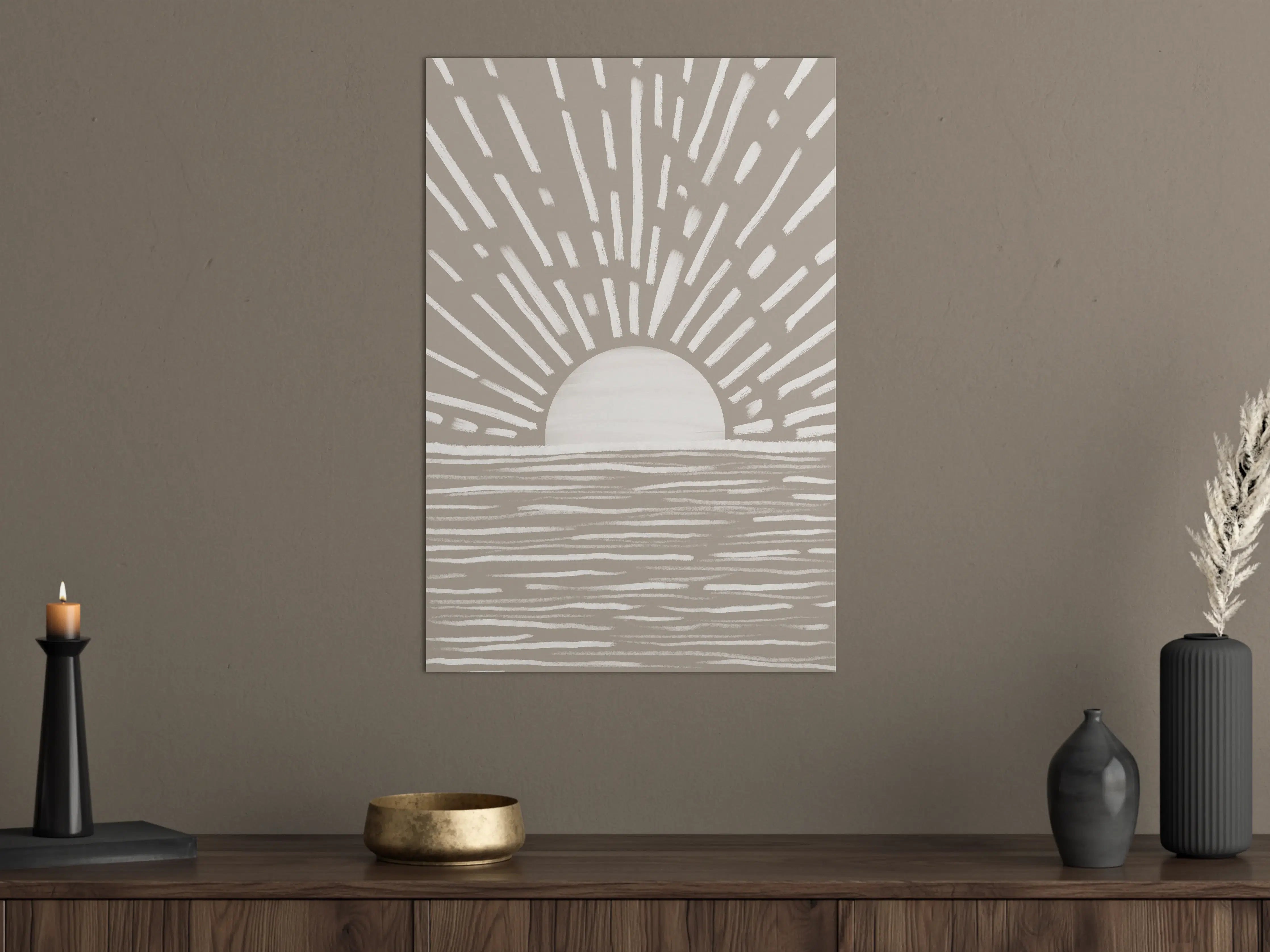 Große Wandbilder - Gräuliches Design - Landschaft
