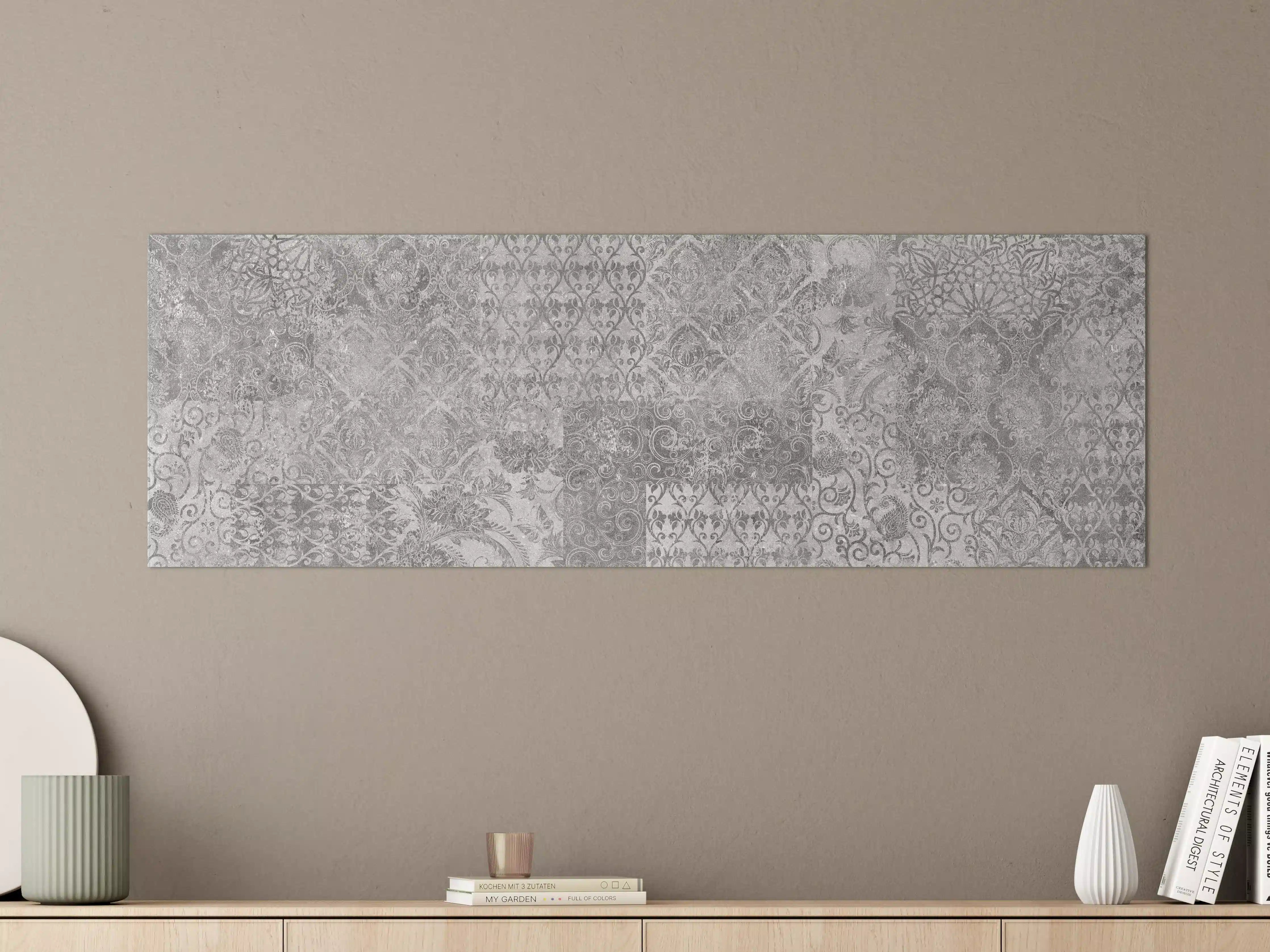 Große Wandbilder - Gräuliches Mosaik Muster