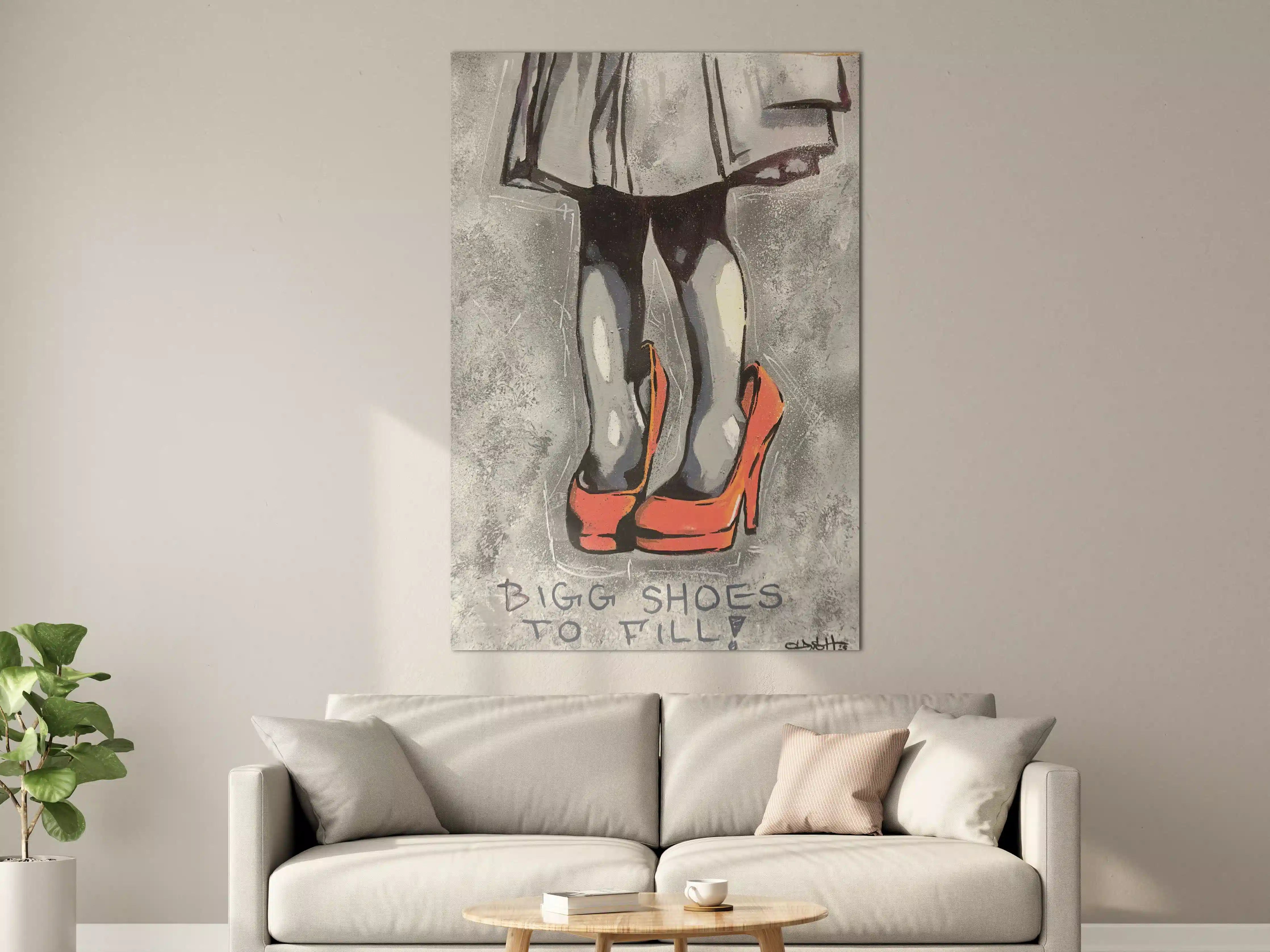 Große Wandbilder - Graffiti-Kunst mit High Heels
