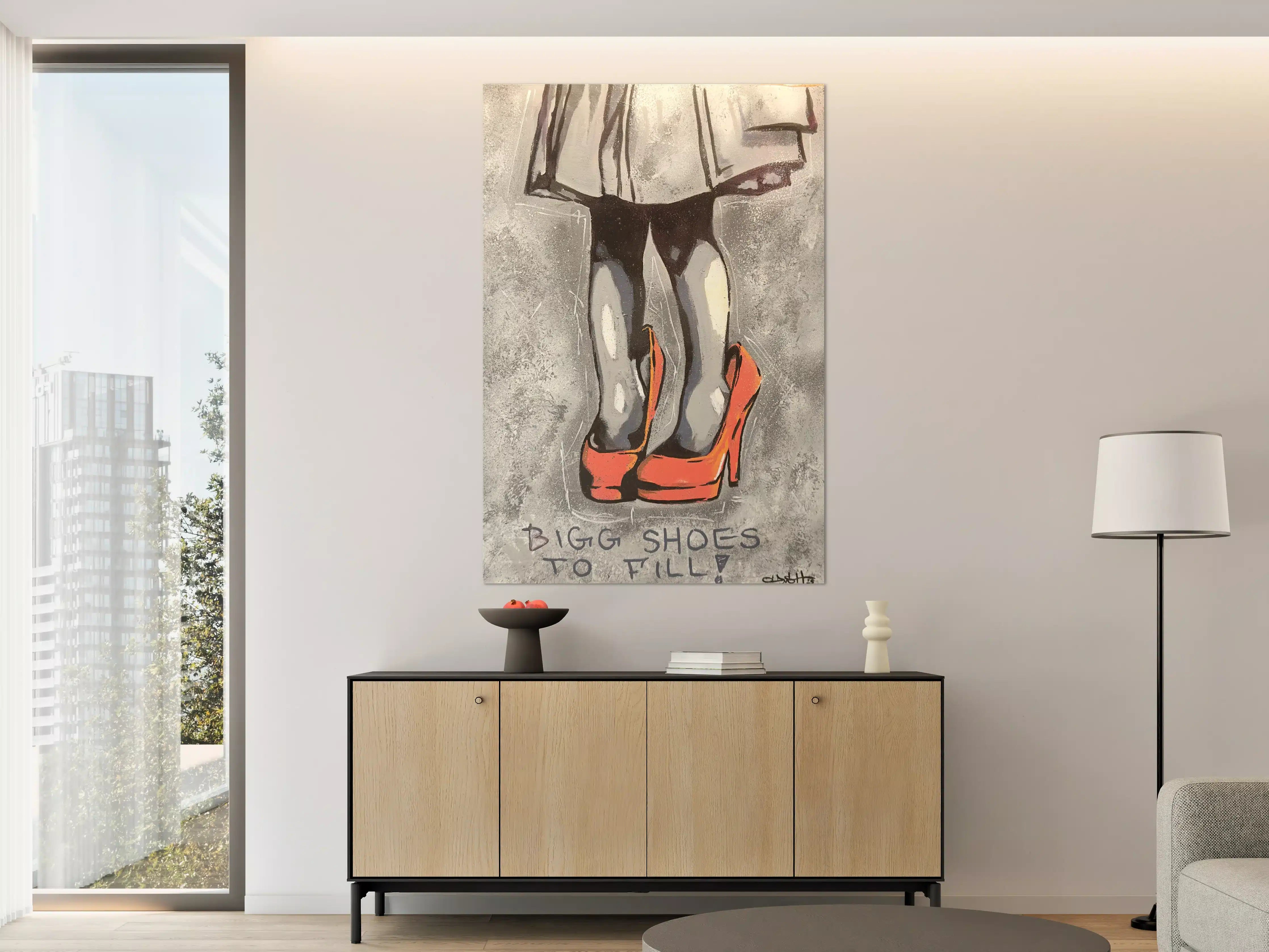 Große Wandbilder - Graffiti-Kunst mit High Heels