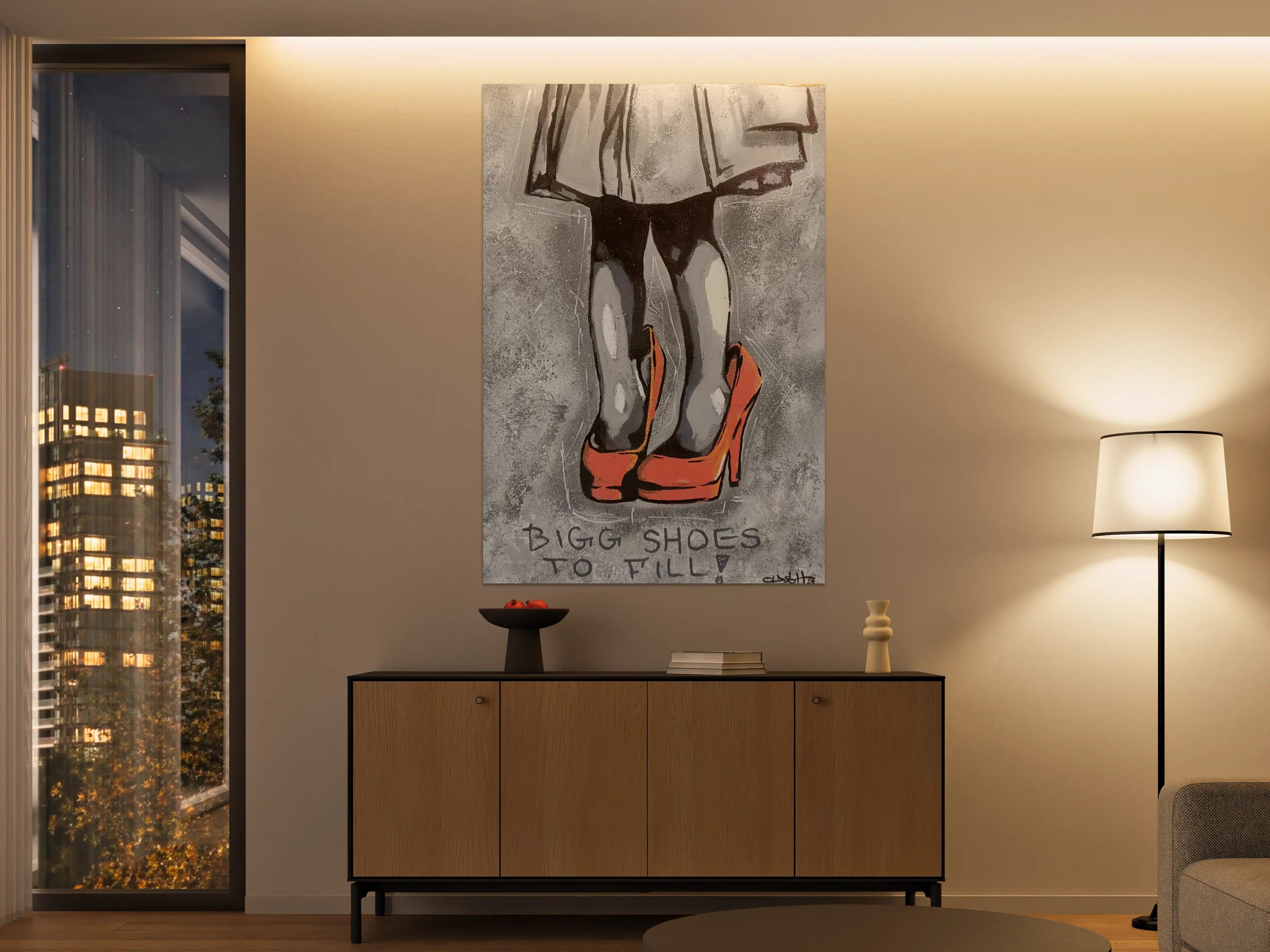 Große Wandbilder - Graffiti-Kunst mit High Heels