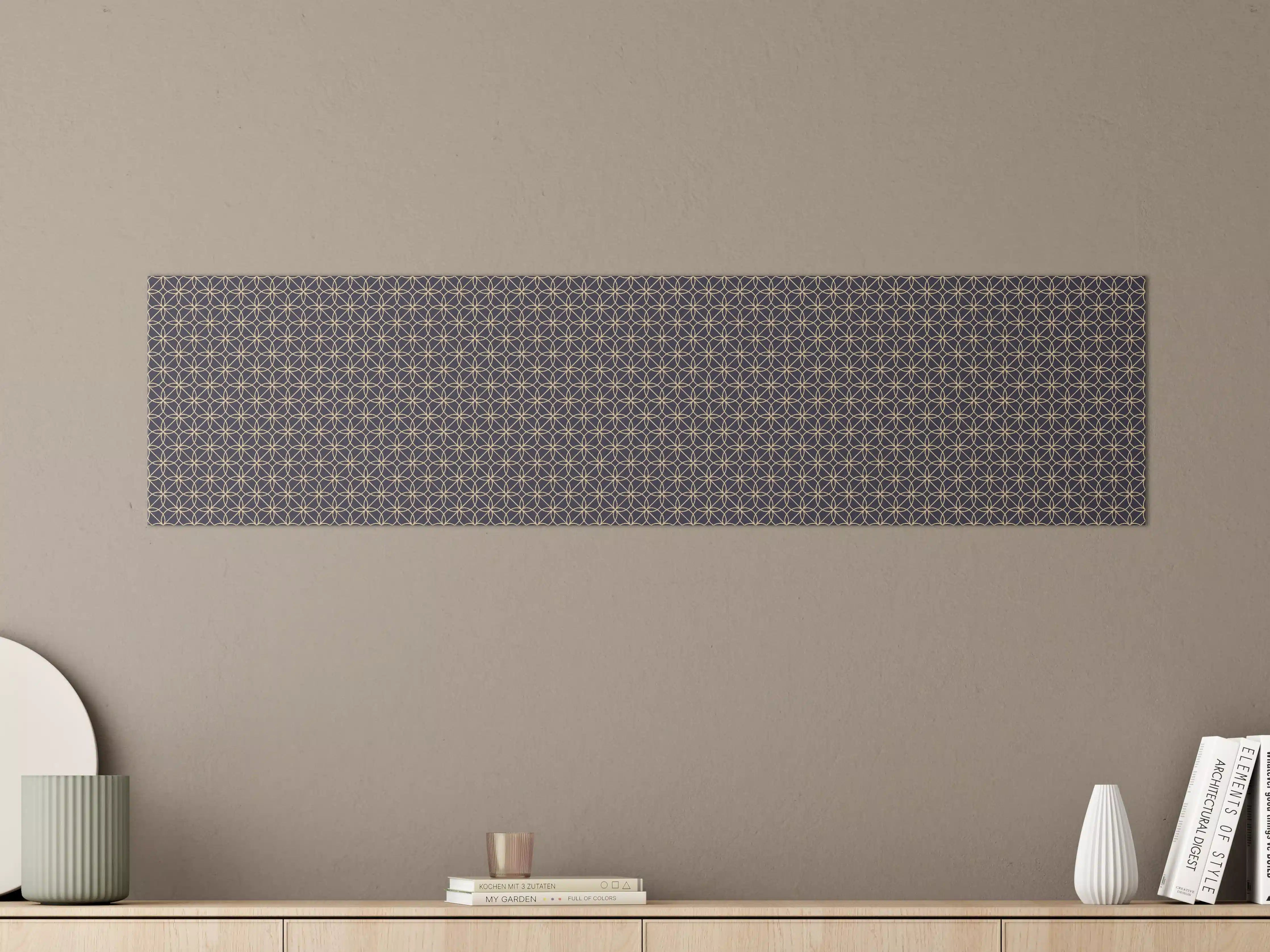 Große Wandbilder - Grafisches Muster in Dunkelblau