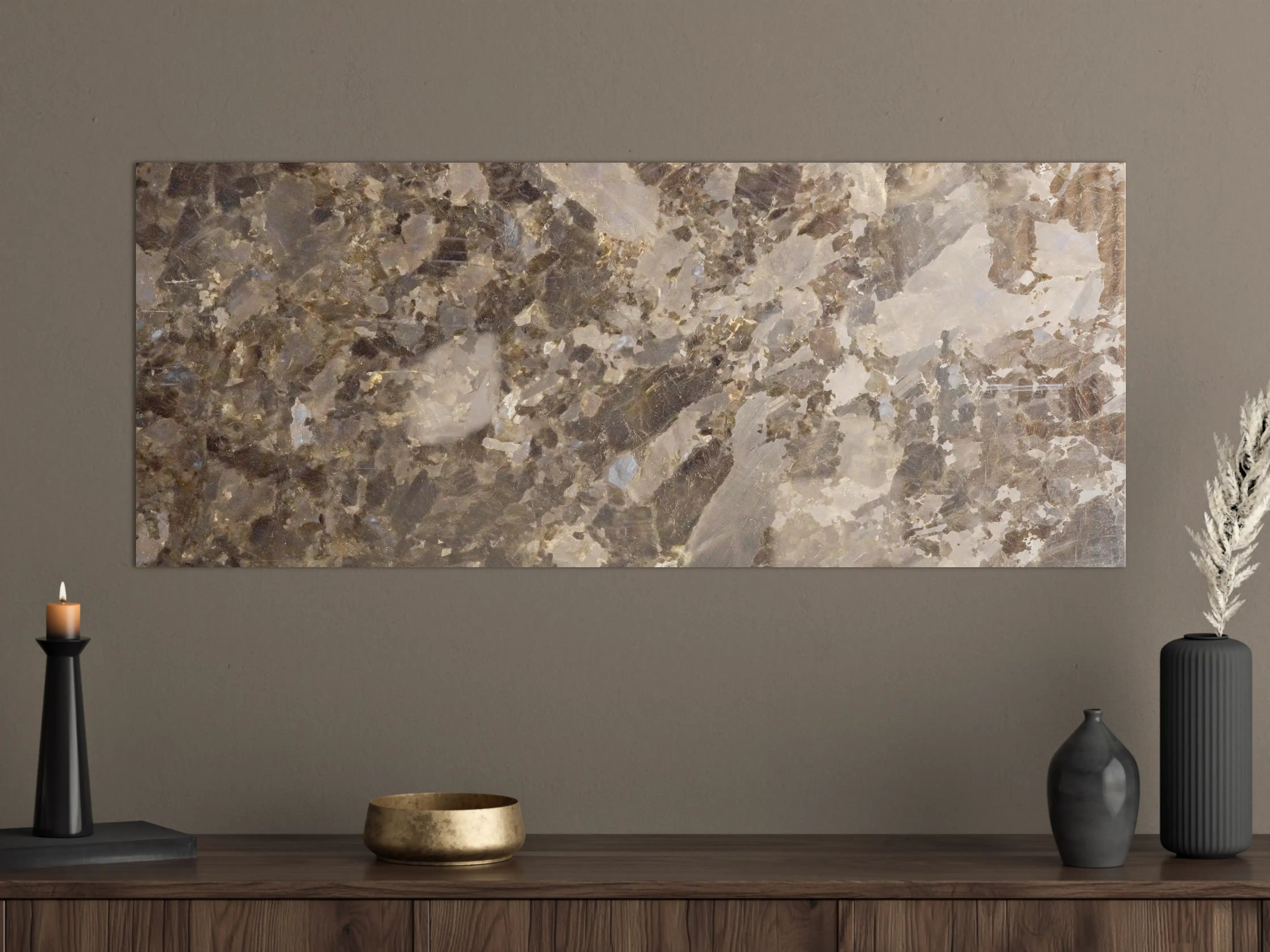 Große Wandbilder - Grau-Braune Marmorstruktur