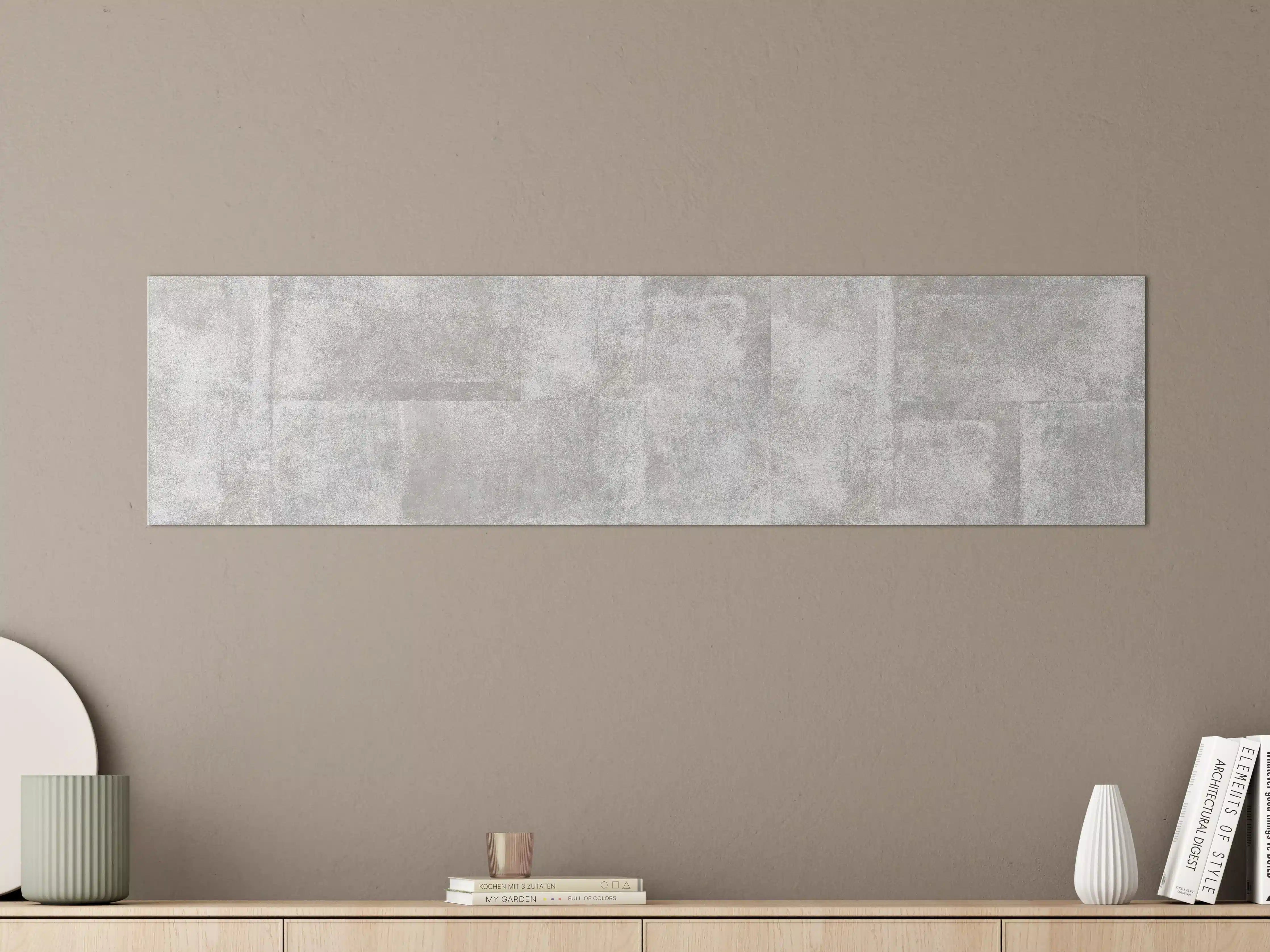 Große Wandbilder - Grau-Weiße Zementwand Textur
