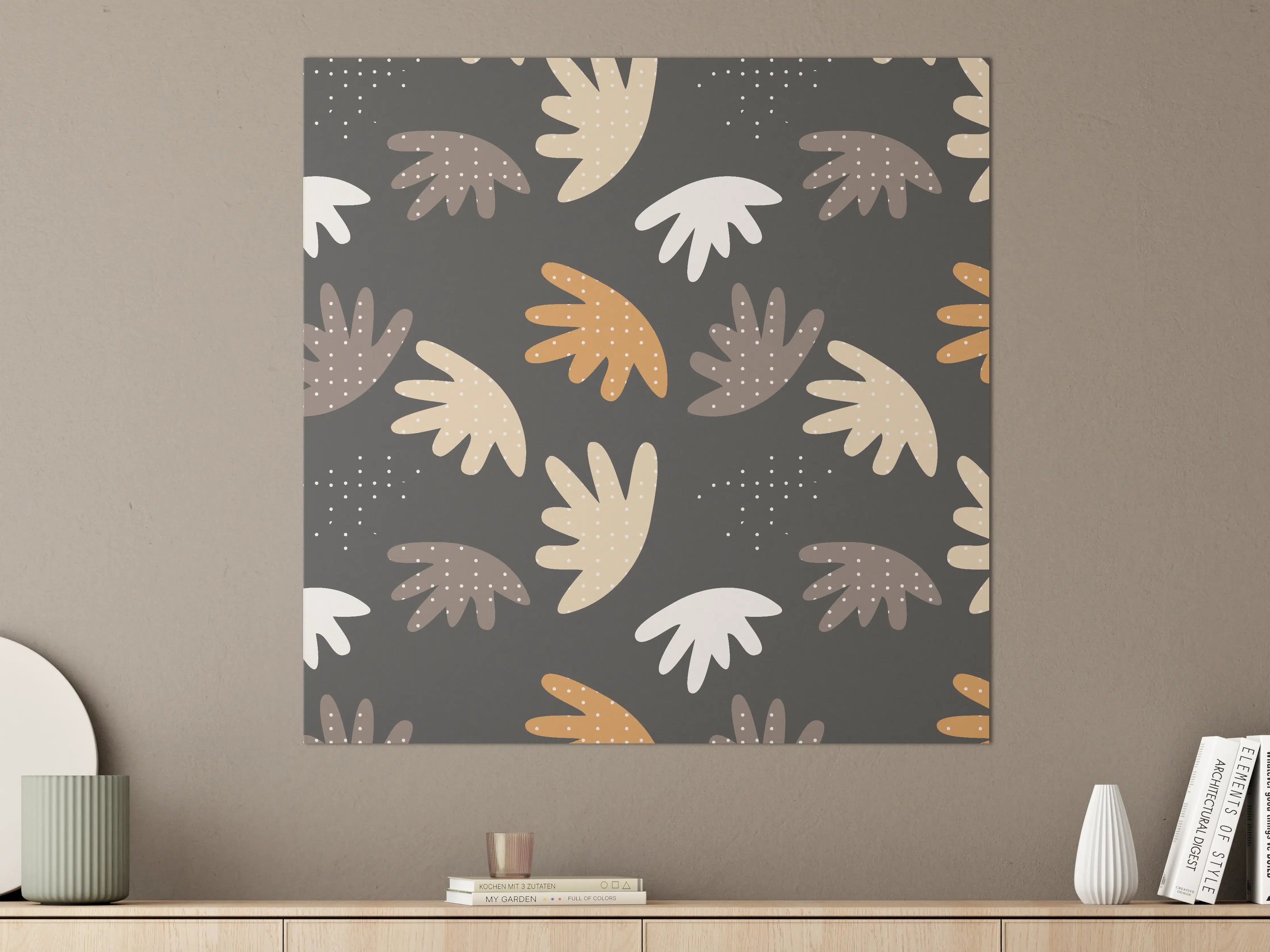 Große Wandbilder - Graue Blätter im Herbstlicht