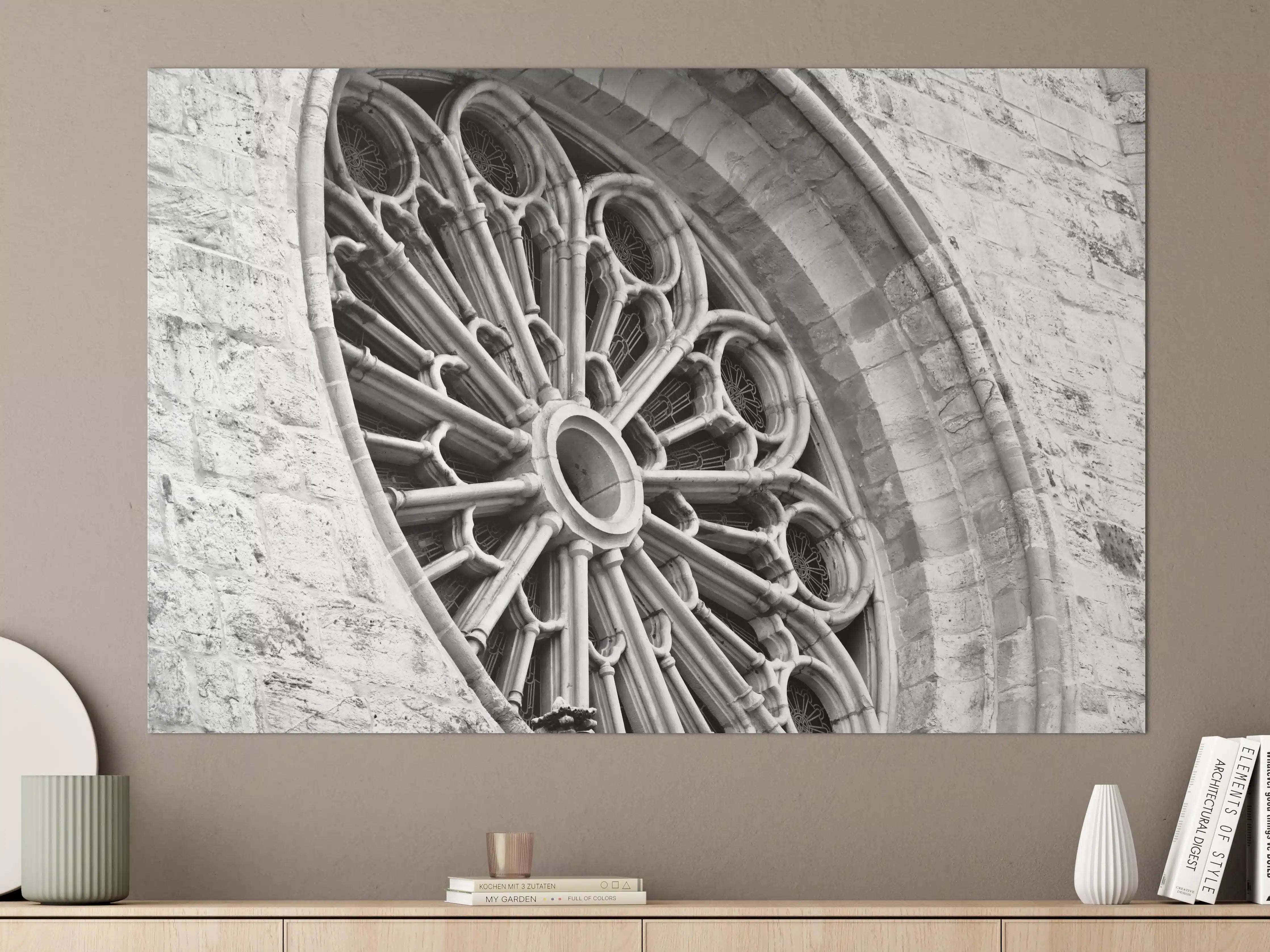 Große Wandbilder - Graue Blicke ins Kirchenfenster