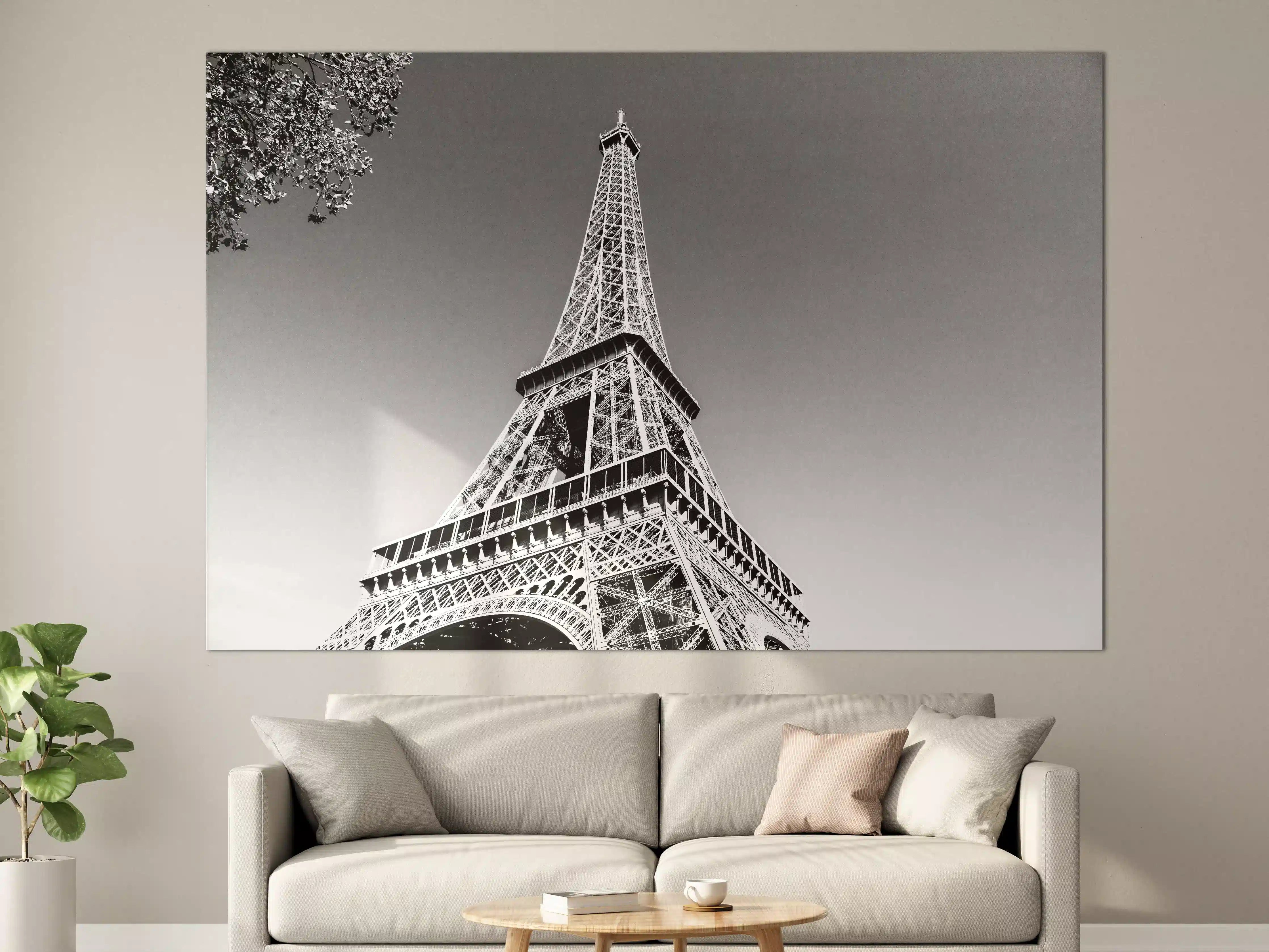 Große Wandbilder - Graue Eleganz des Eiffelturms