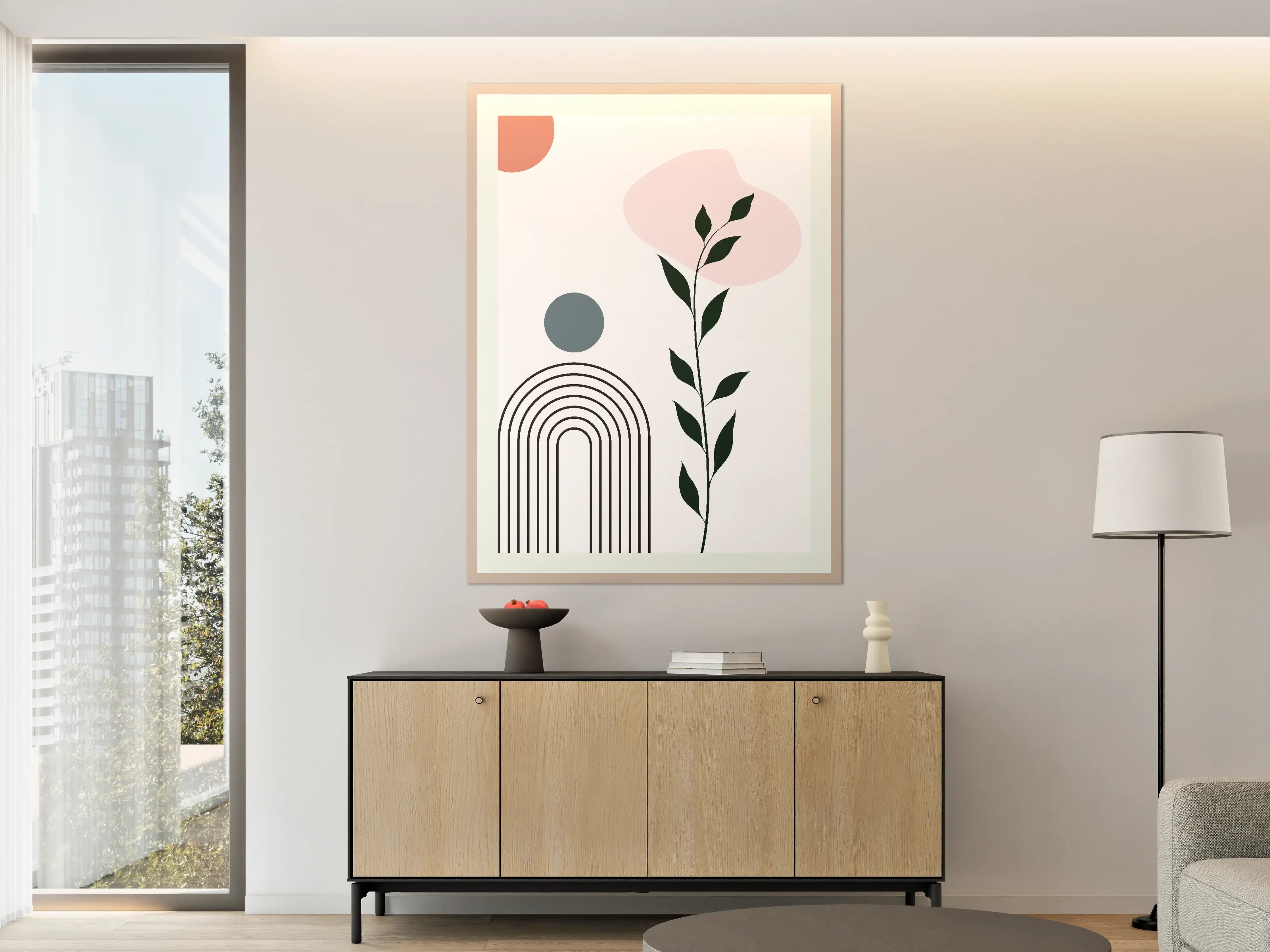 Große Wandbilder - Graue Eleganz: Moderne Wandkunst