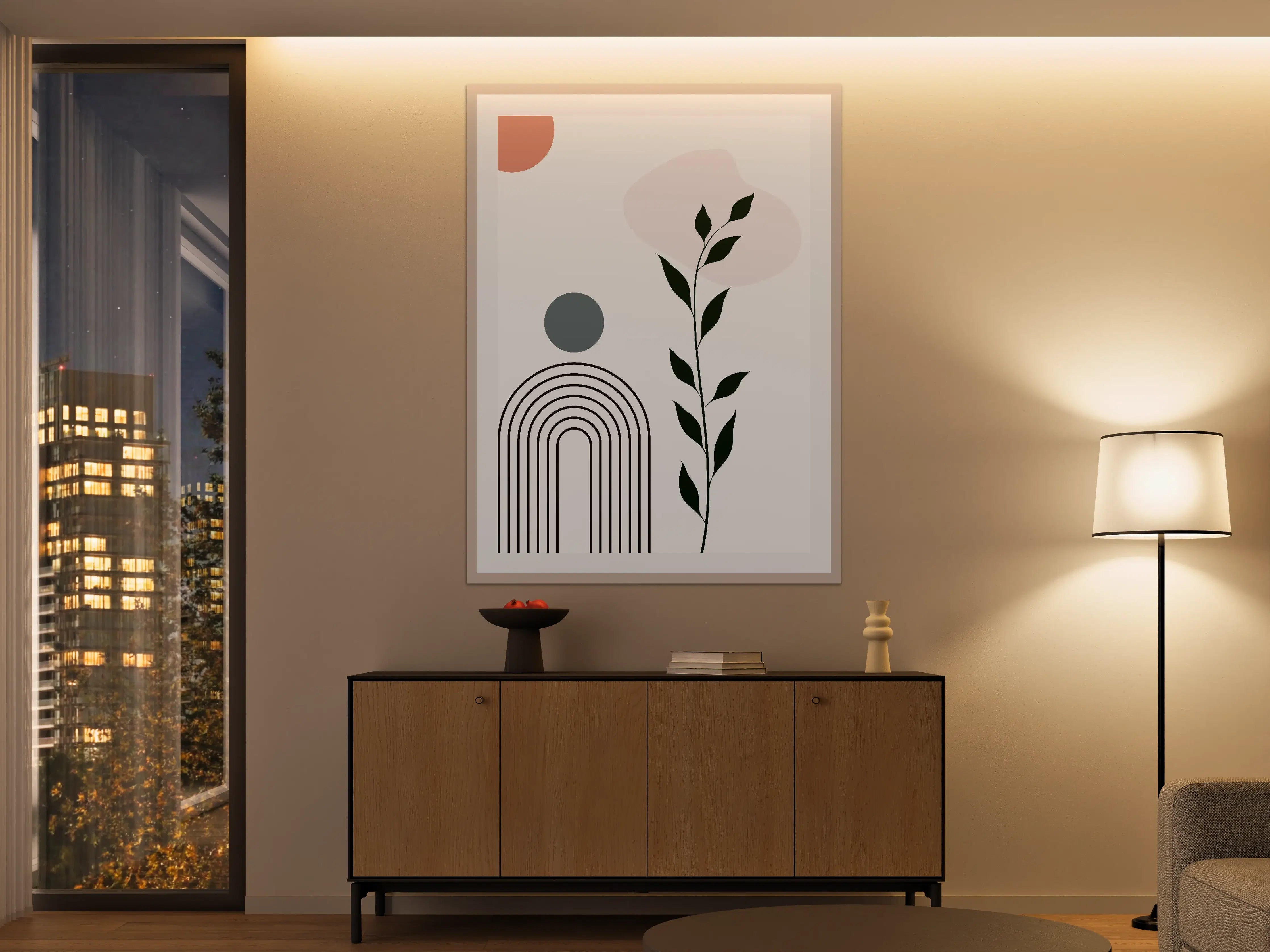 Große Wandbilder - Graue Eleganz: Moderne Wandkunst