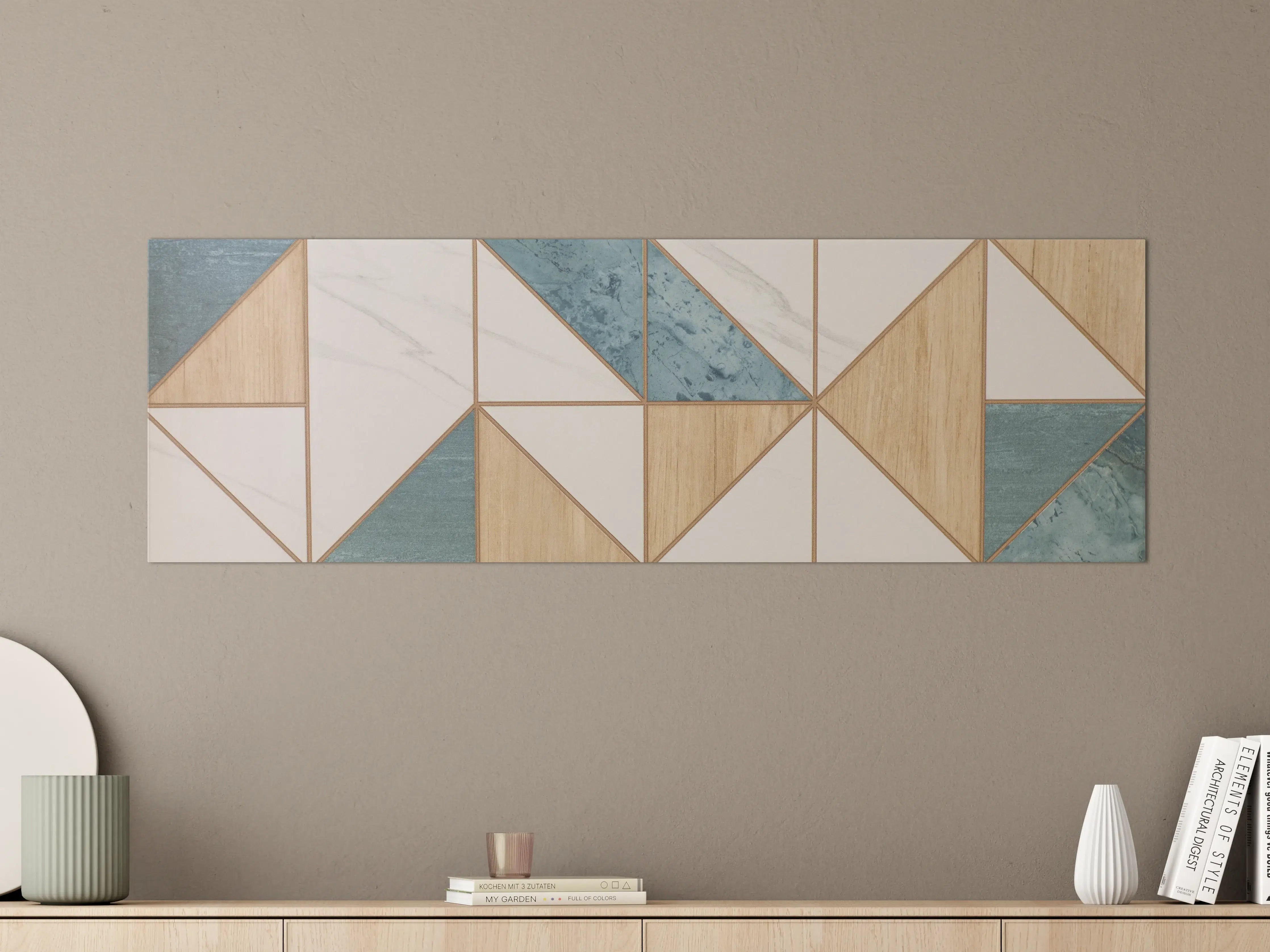 Große Wandbilder - Graue Farbspiele: Geometrische Wandkunst