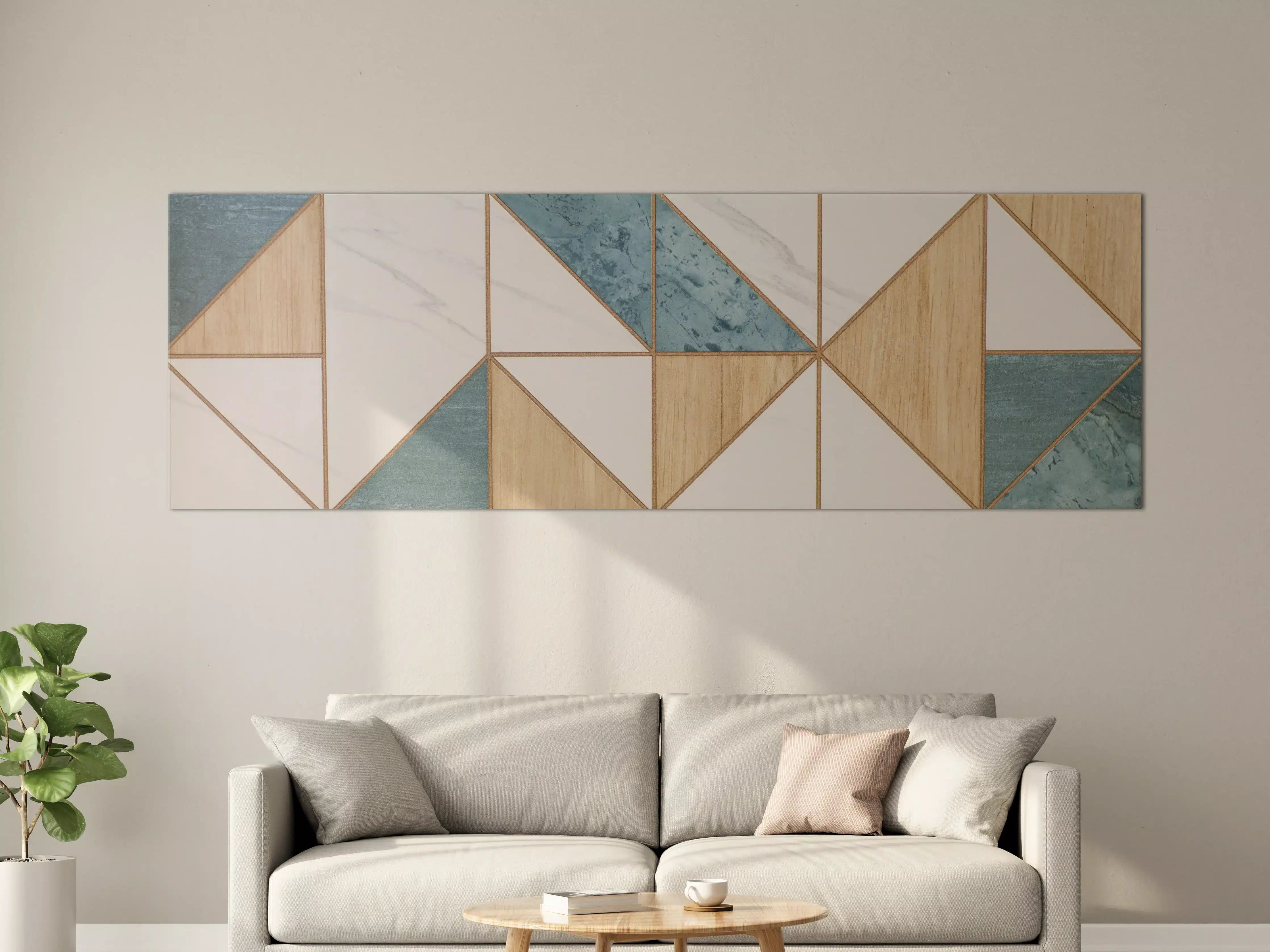 Große Wandbilder - Graue Farbspiele: Geometrische Wandkunst
