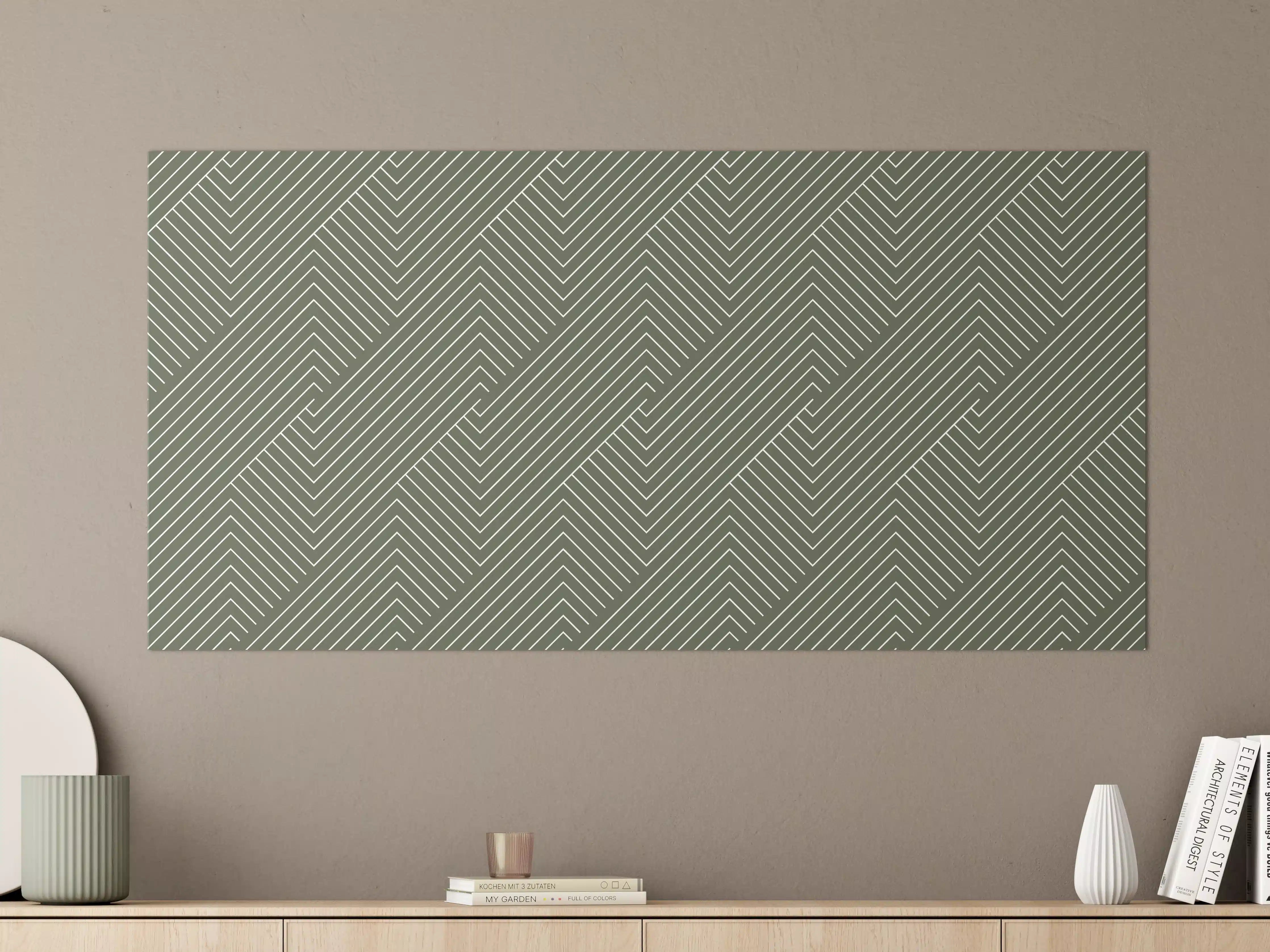 Große Wandbilder - Graue Geometry Wandkunst