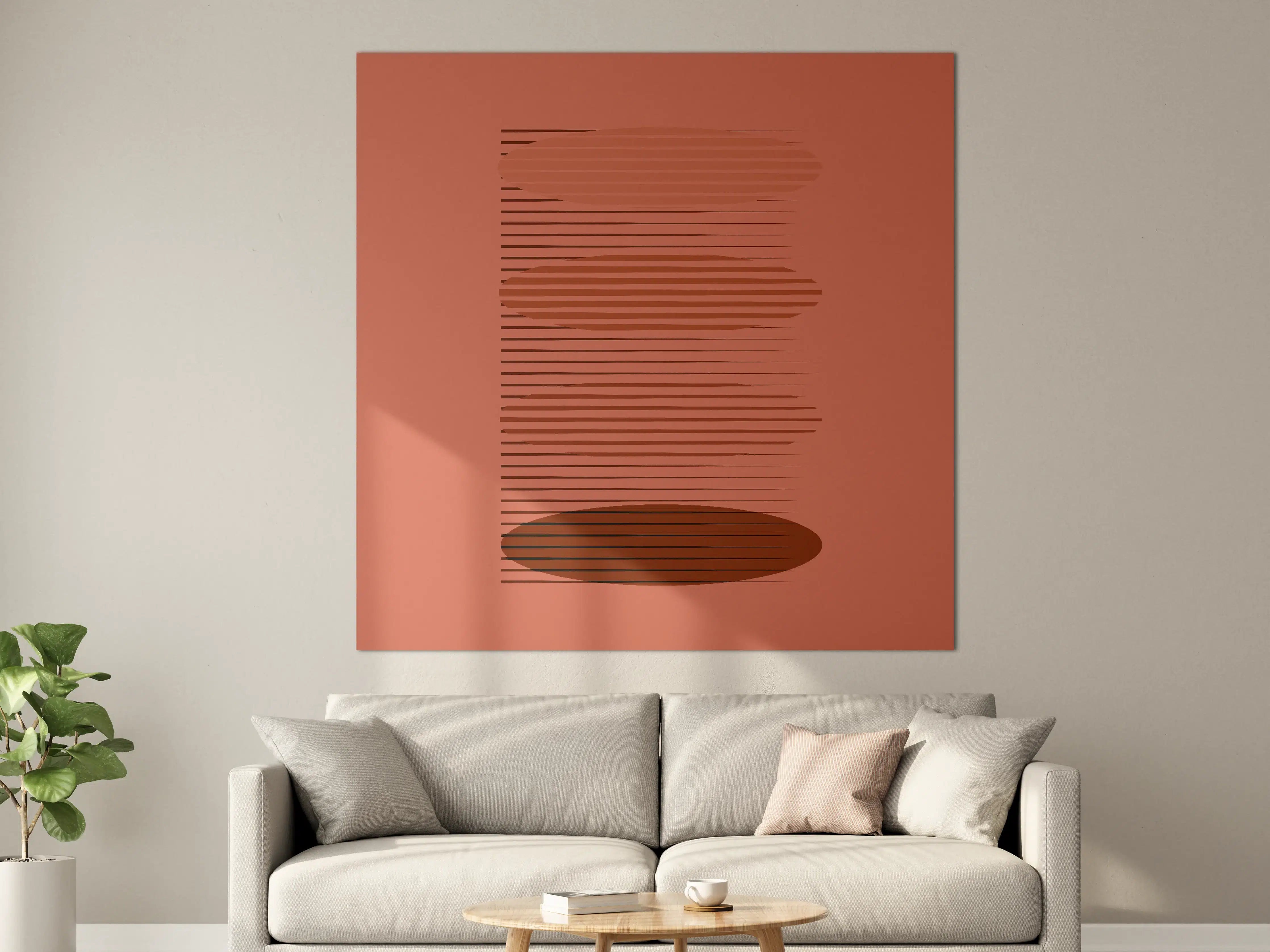 Große Wandbilder - Graue Harmonie in Geometrie