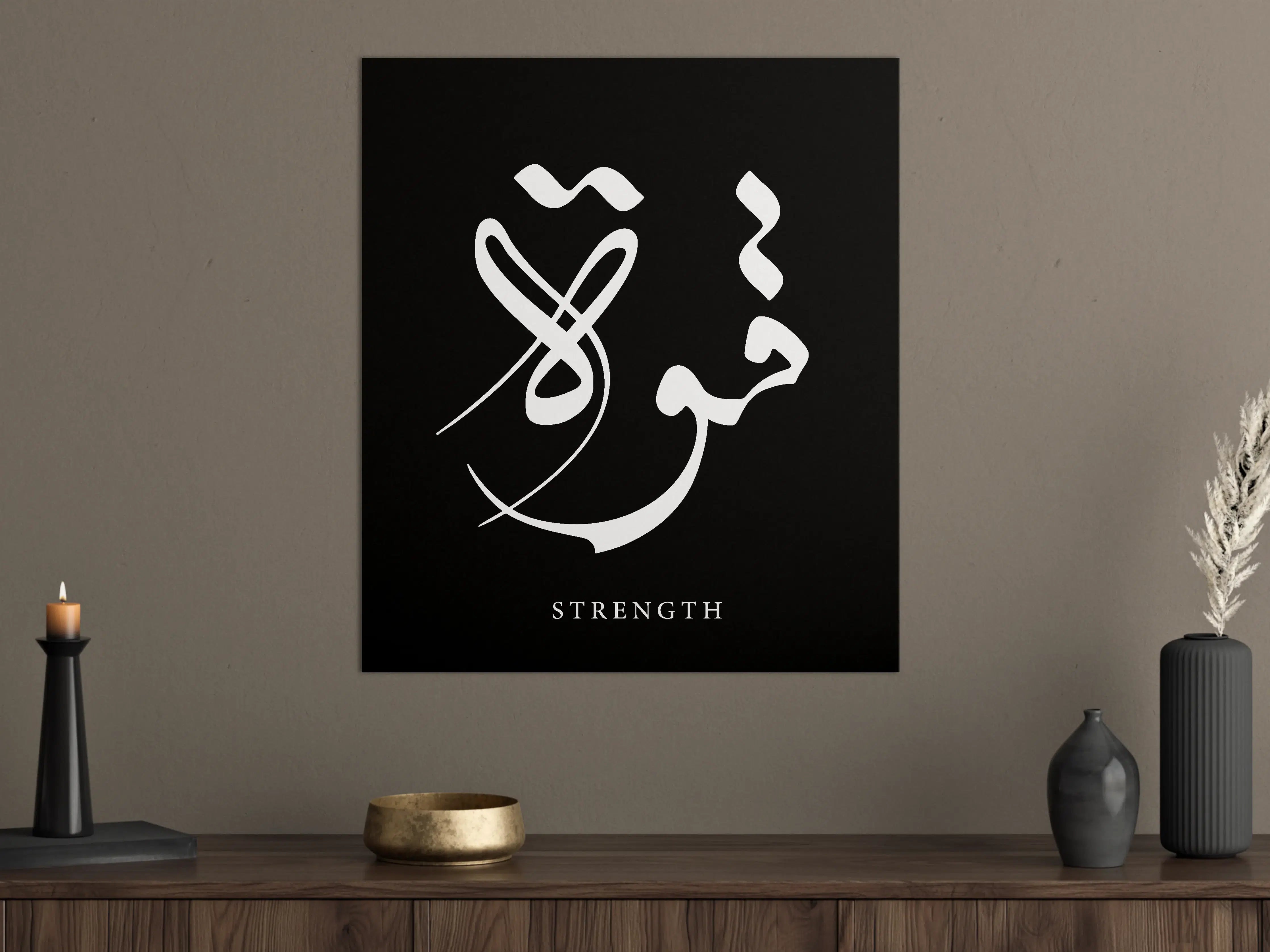 Große Wandbilder - Graue Kalligrafie im Weiß