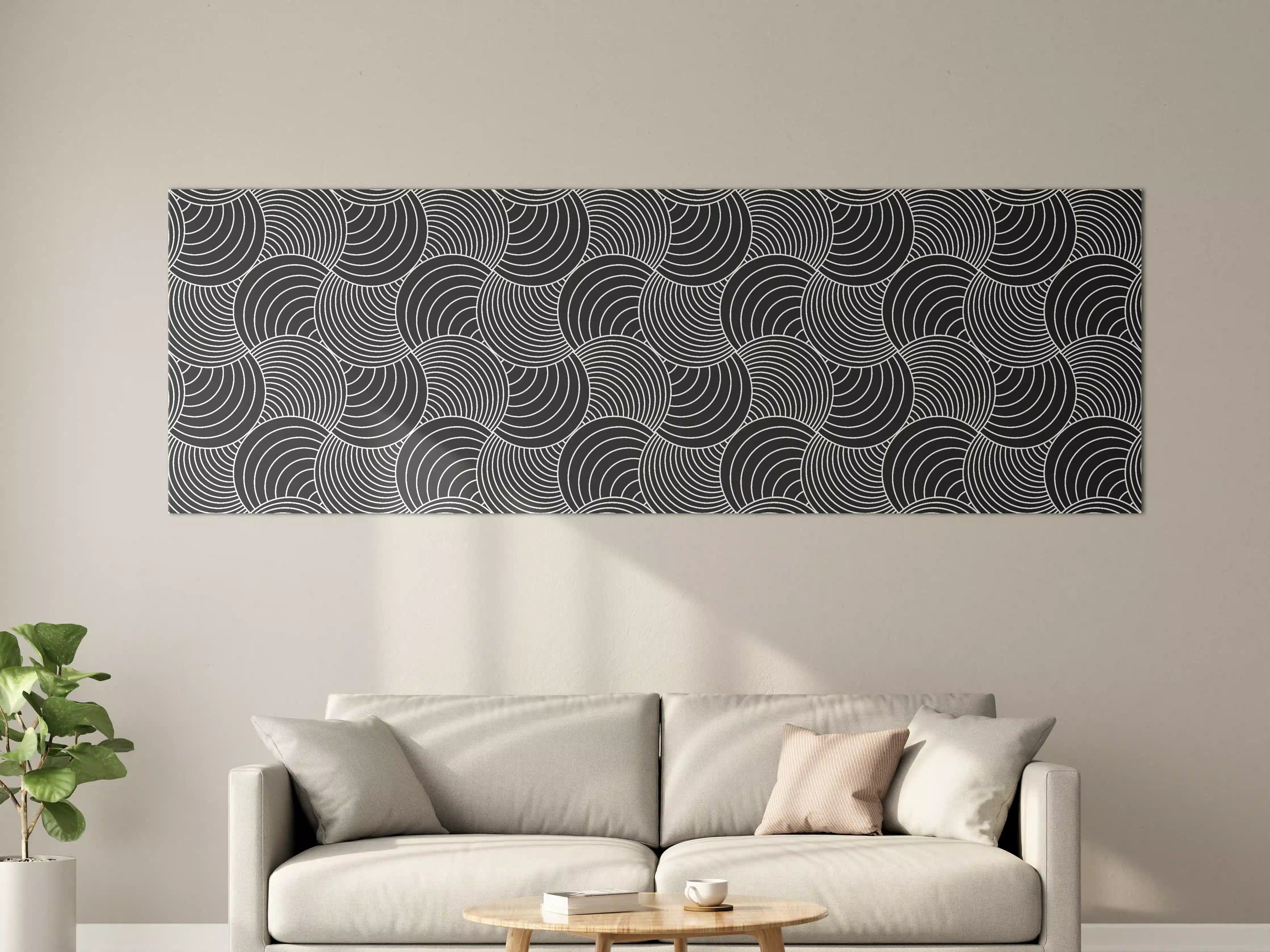 Große Wandbilder - Graue Linien: Moderne Geometrie