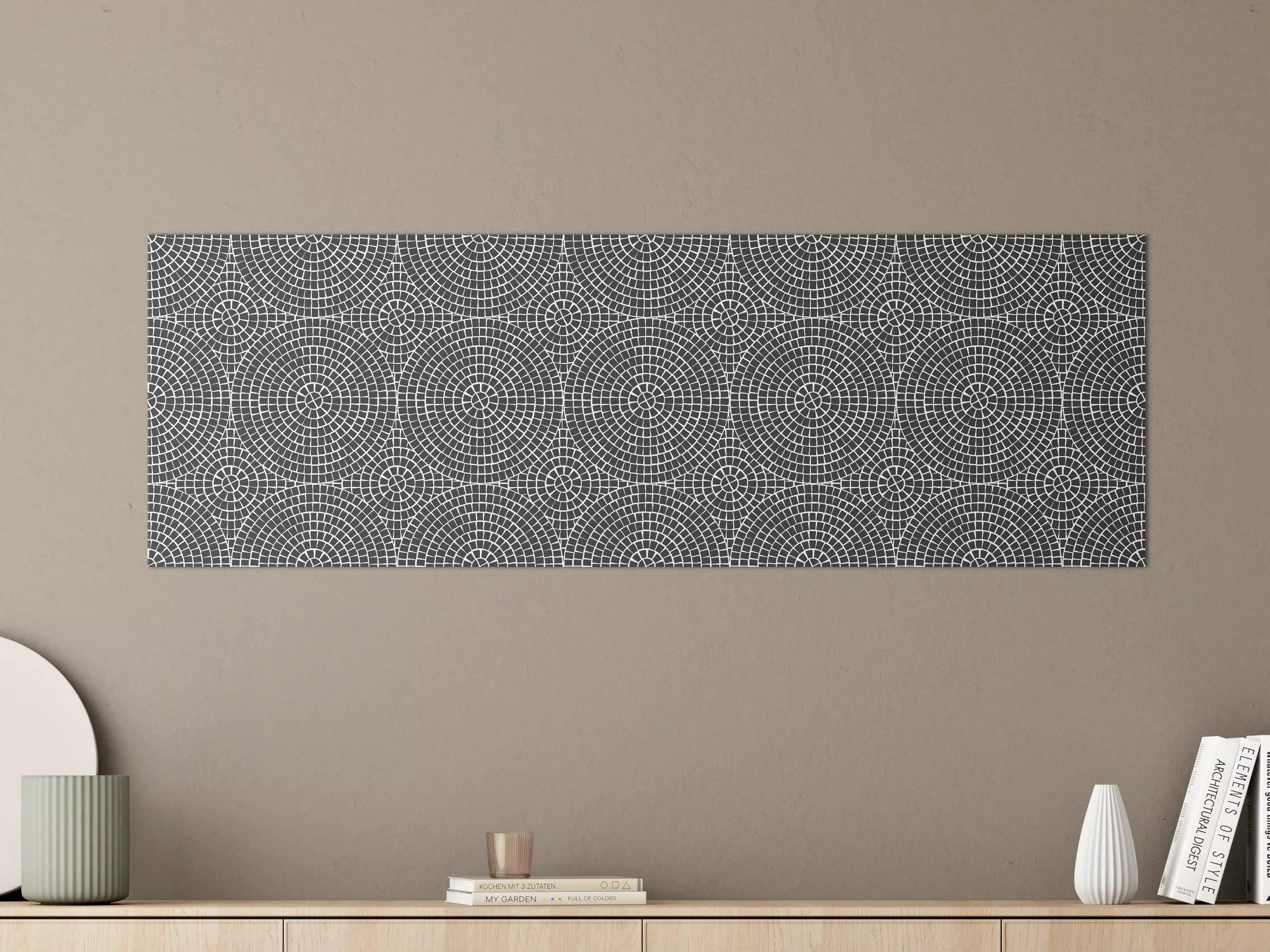Große Wandbilder - Graue Linien: Zeitlose geometrische Muster
