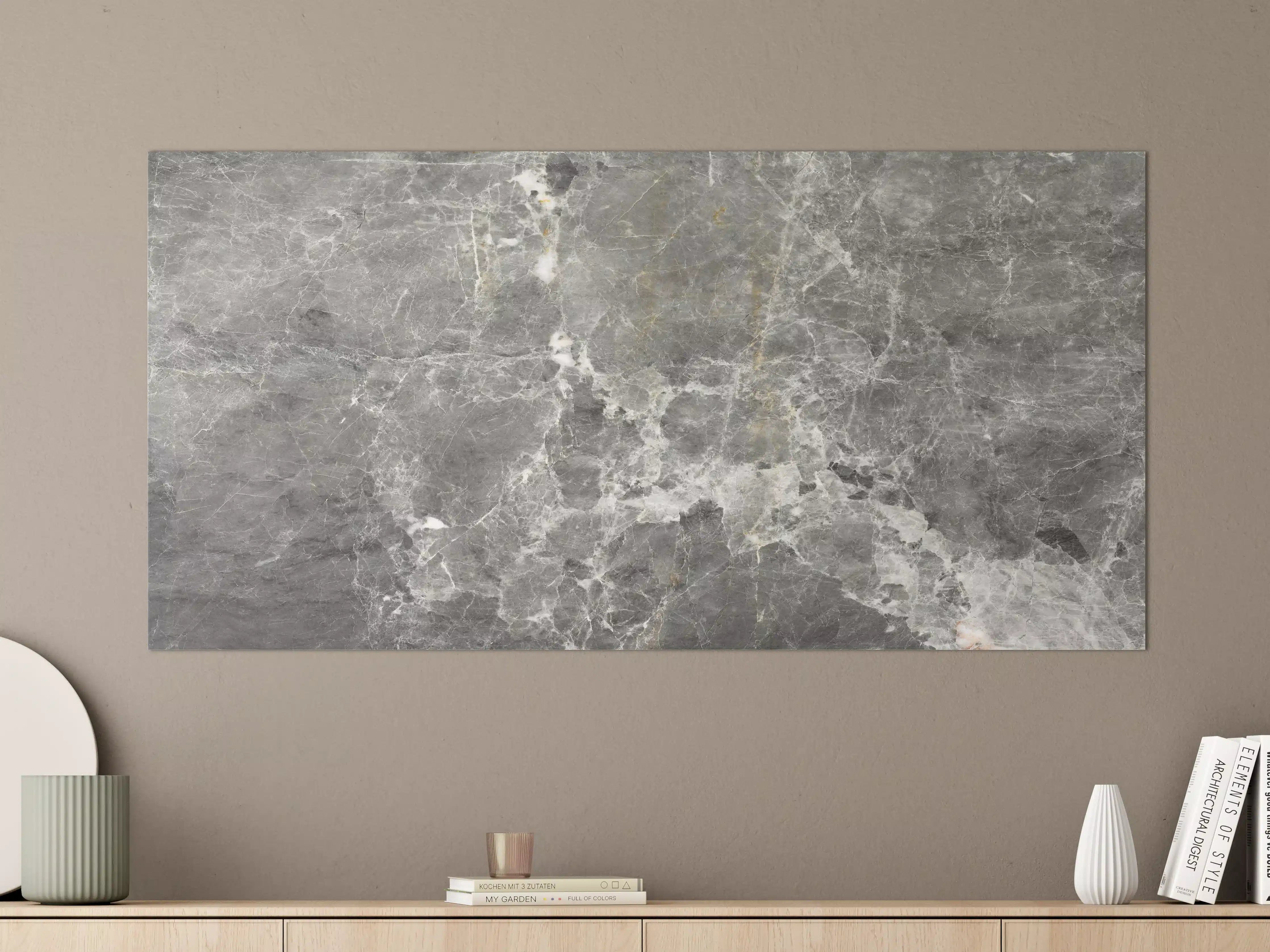 Große Wandbilder - Graue Marmorstein Textur