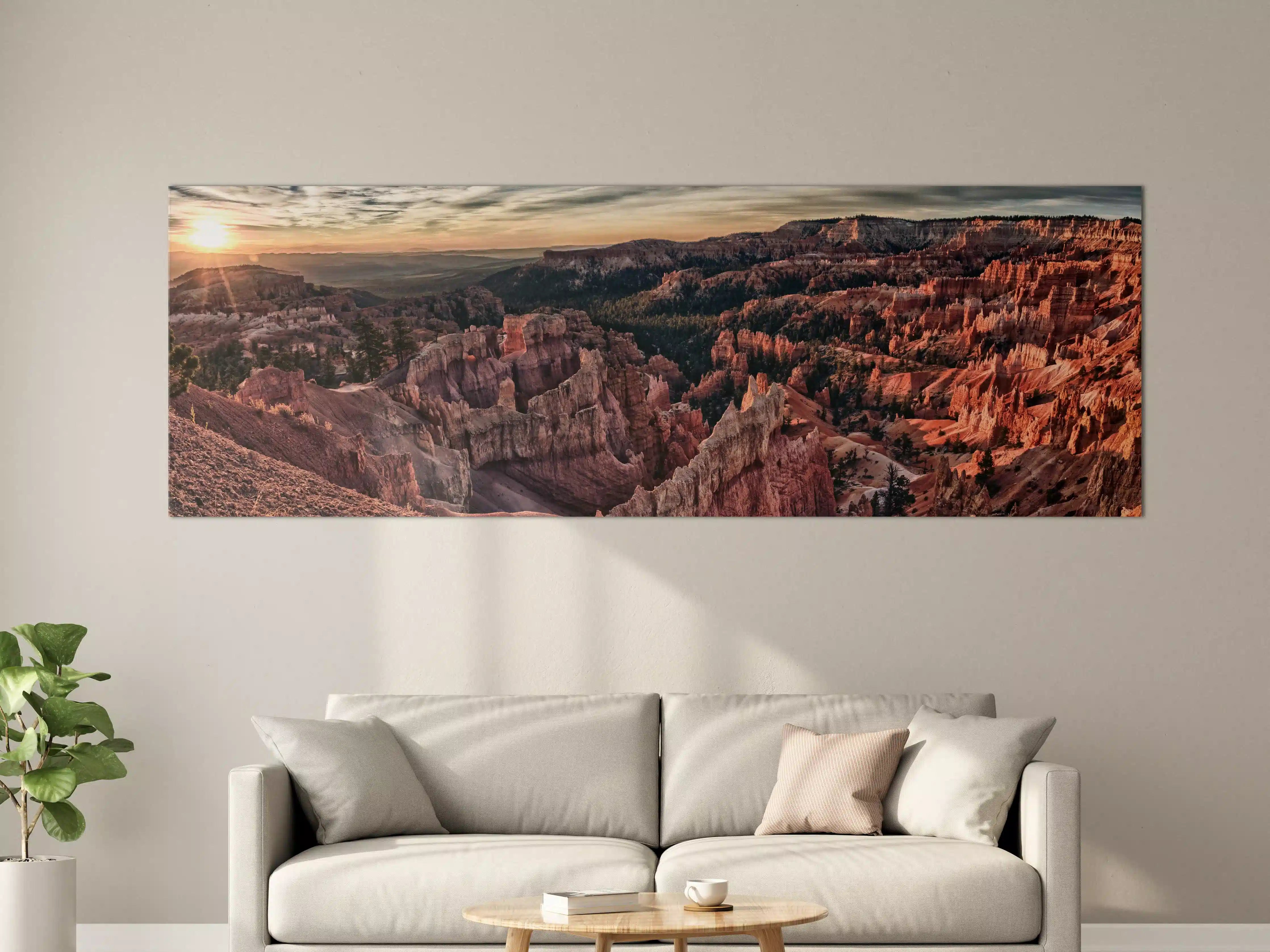 Große Wandbilder - Graue Schatten im Canyonabend