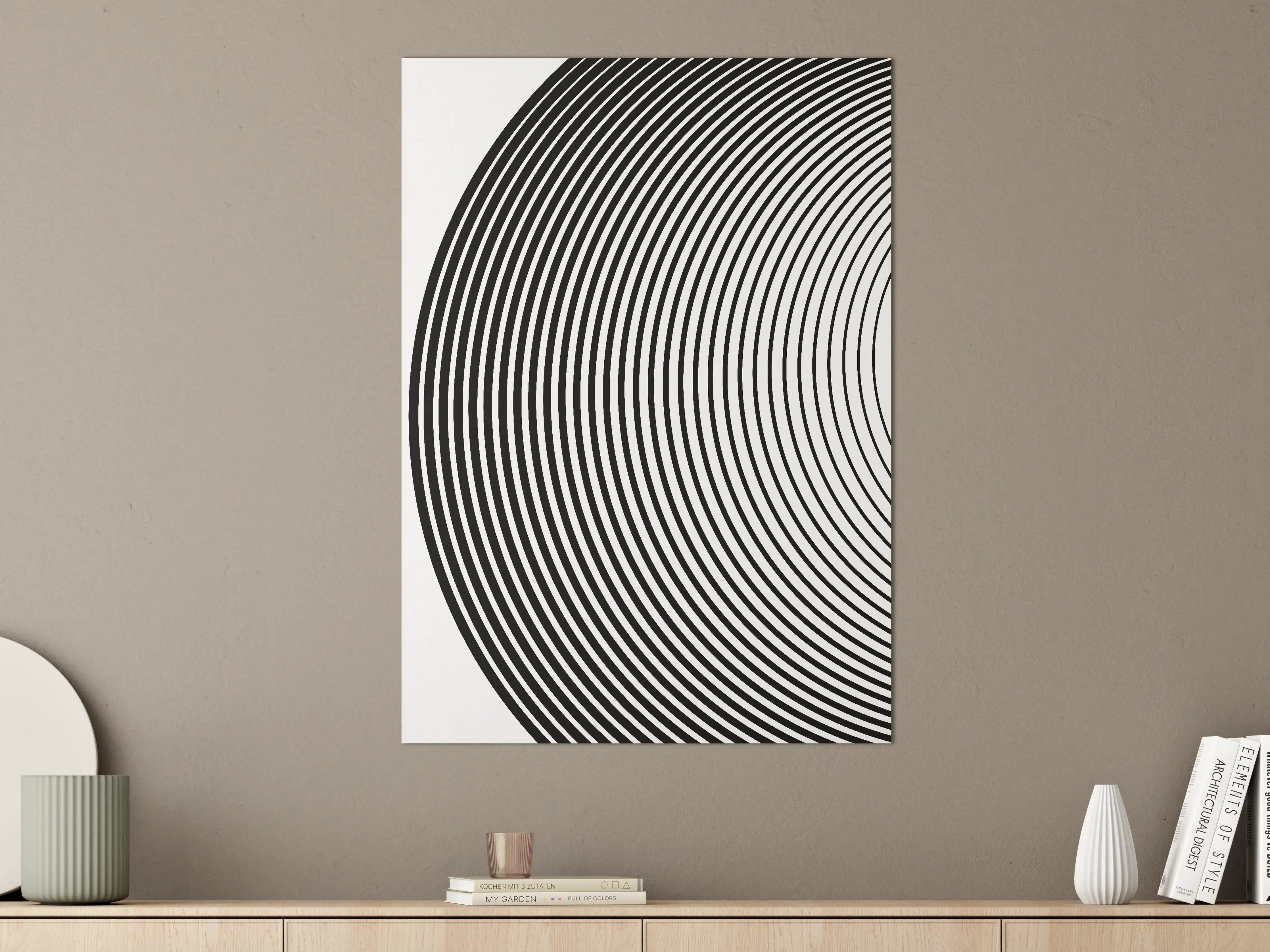 Große Wandbilder - Graue Schatten: Geometrische Kontraste