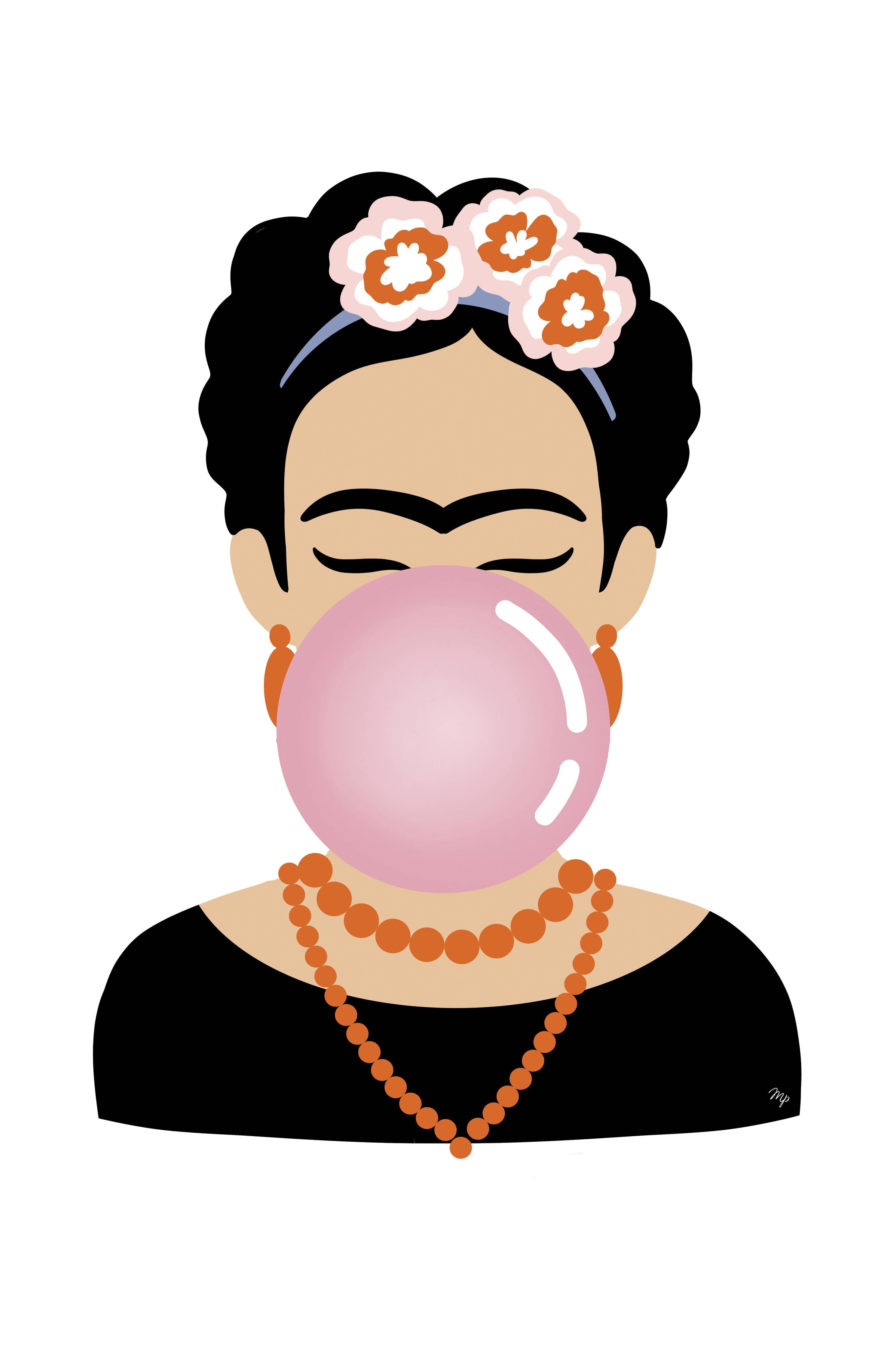 Große Wandbilder-Graue Träume: Frida-Kunst Wandbild