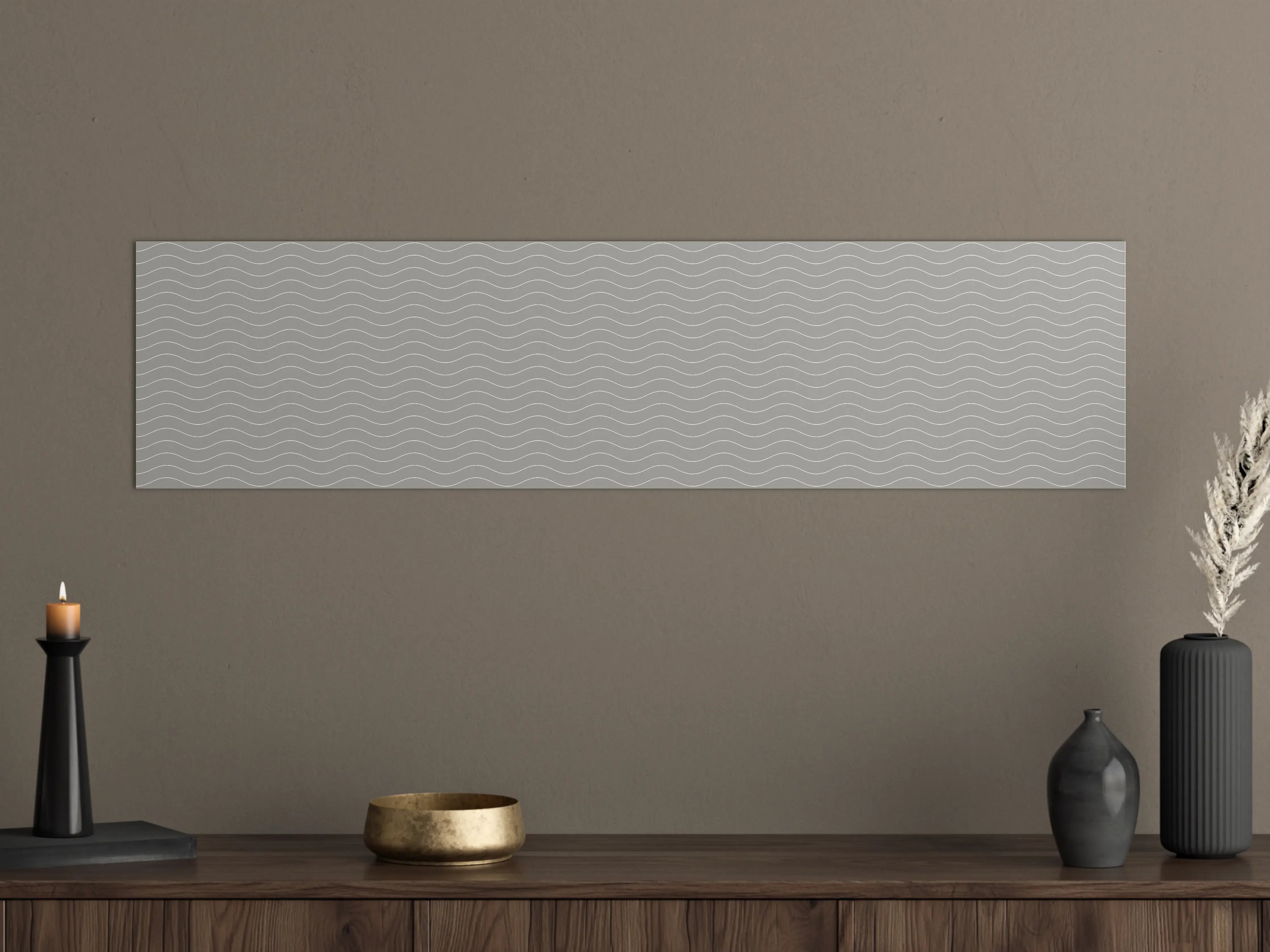 Große Wandbilder - Graue Wellenmuster Textur