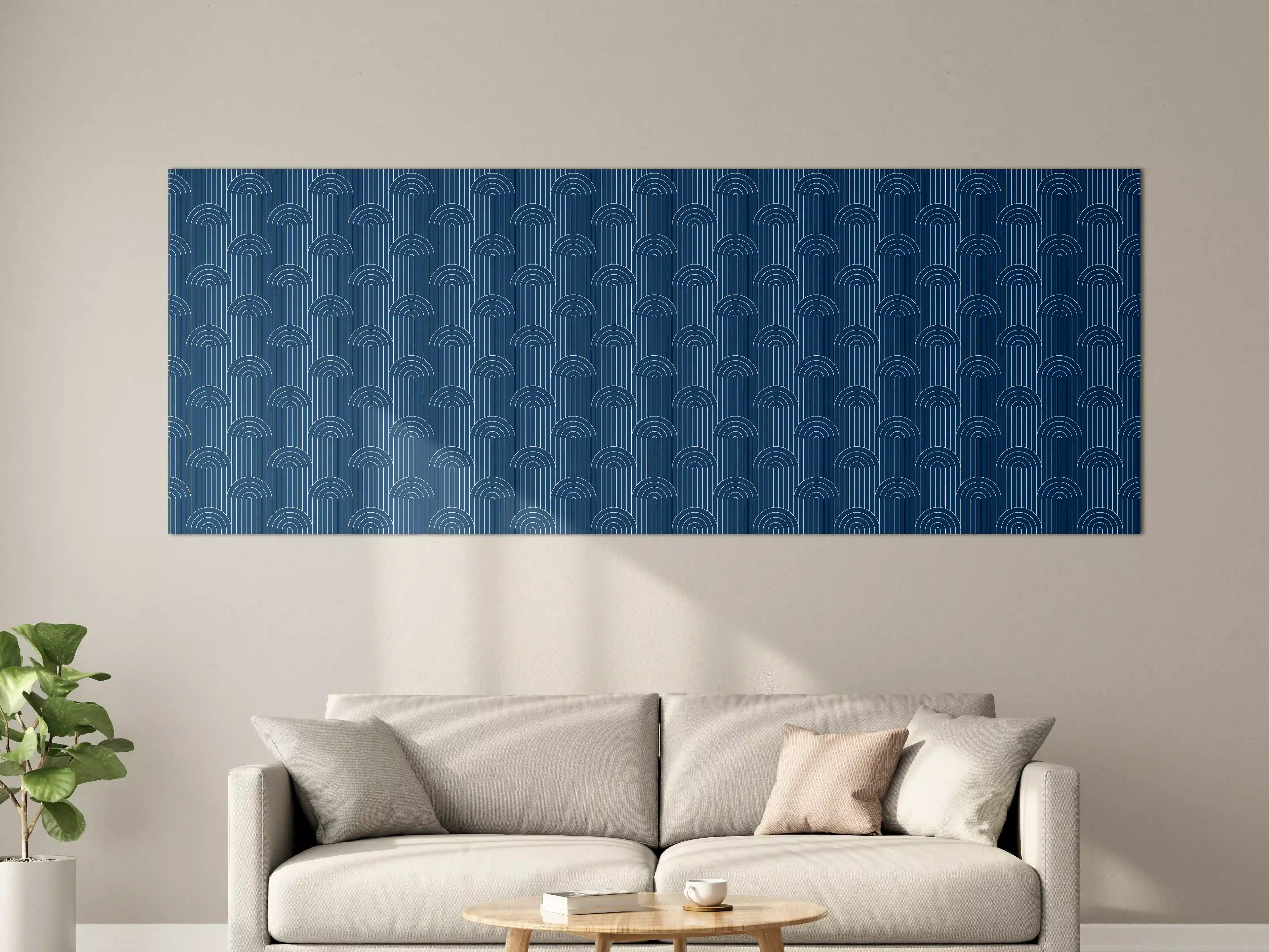 Große Wandbilder - Graue geometrische Motivewandgestaltung