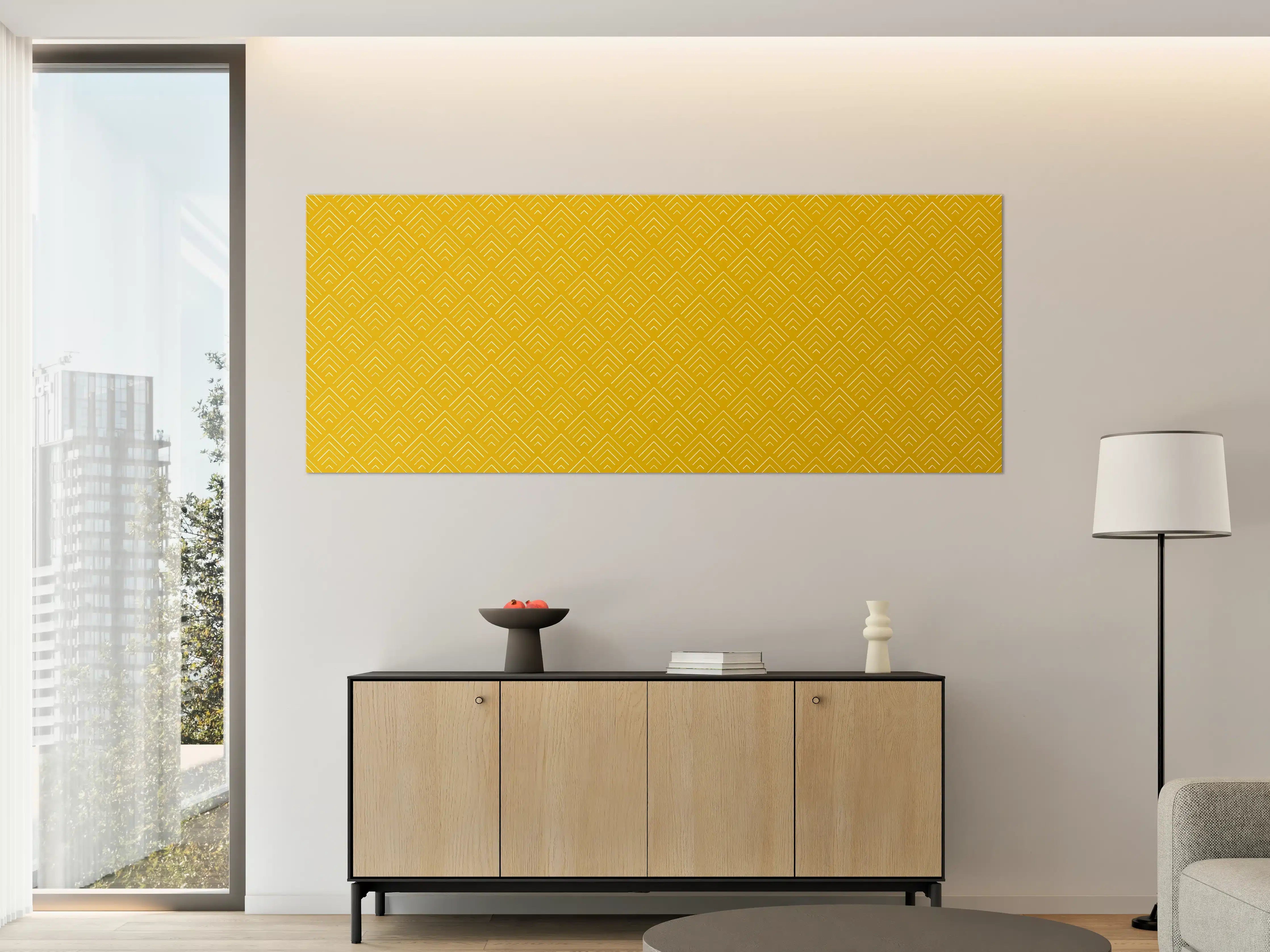 Große Wandbilder - Graue geometrische Musterfantasie