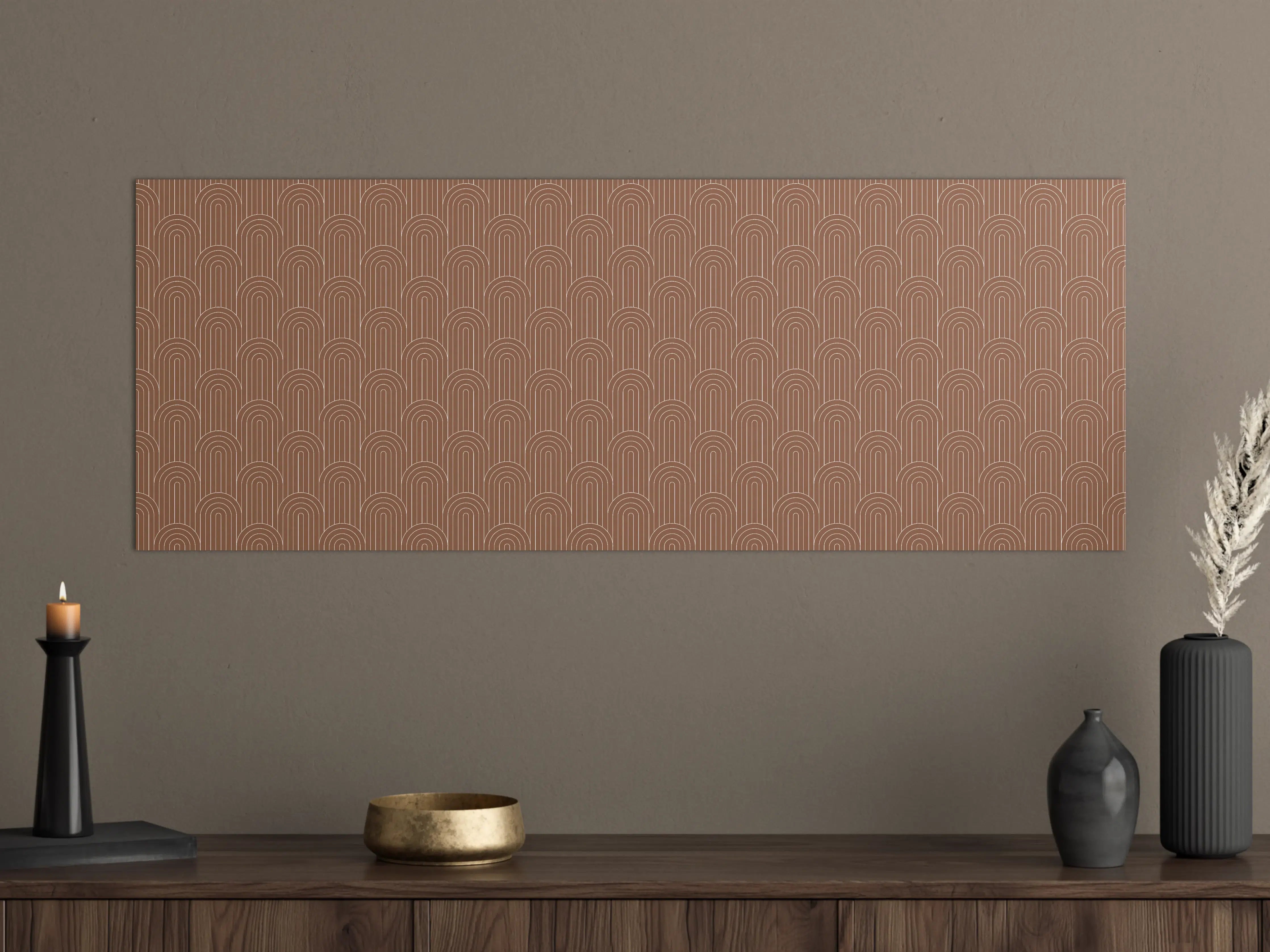 Große Wandbilder - Graue geometrische Musterwanddeko