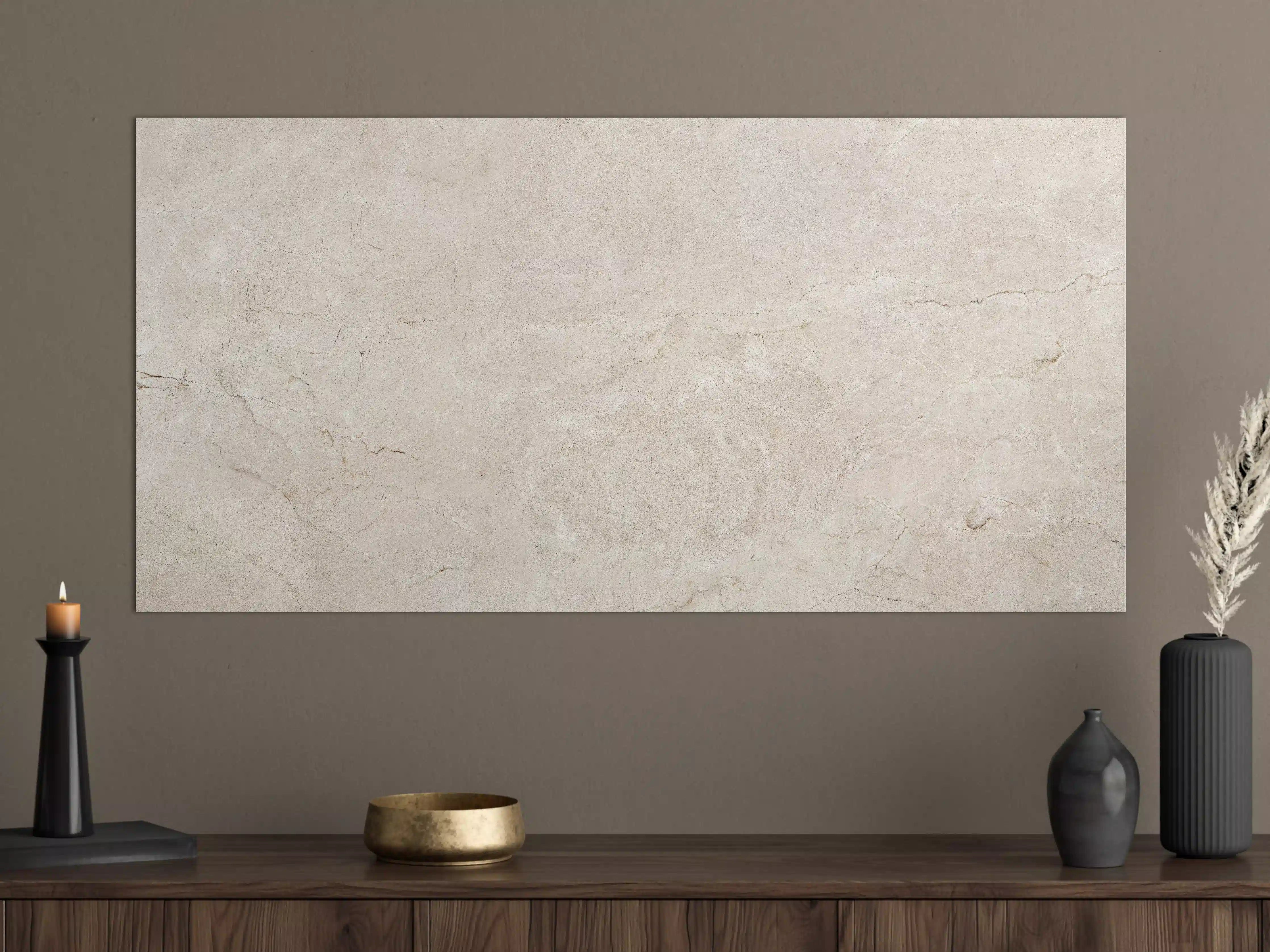 Große Wandbilder - Grauer Marmor auf steinigem Hintergrund