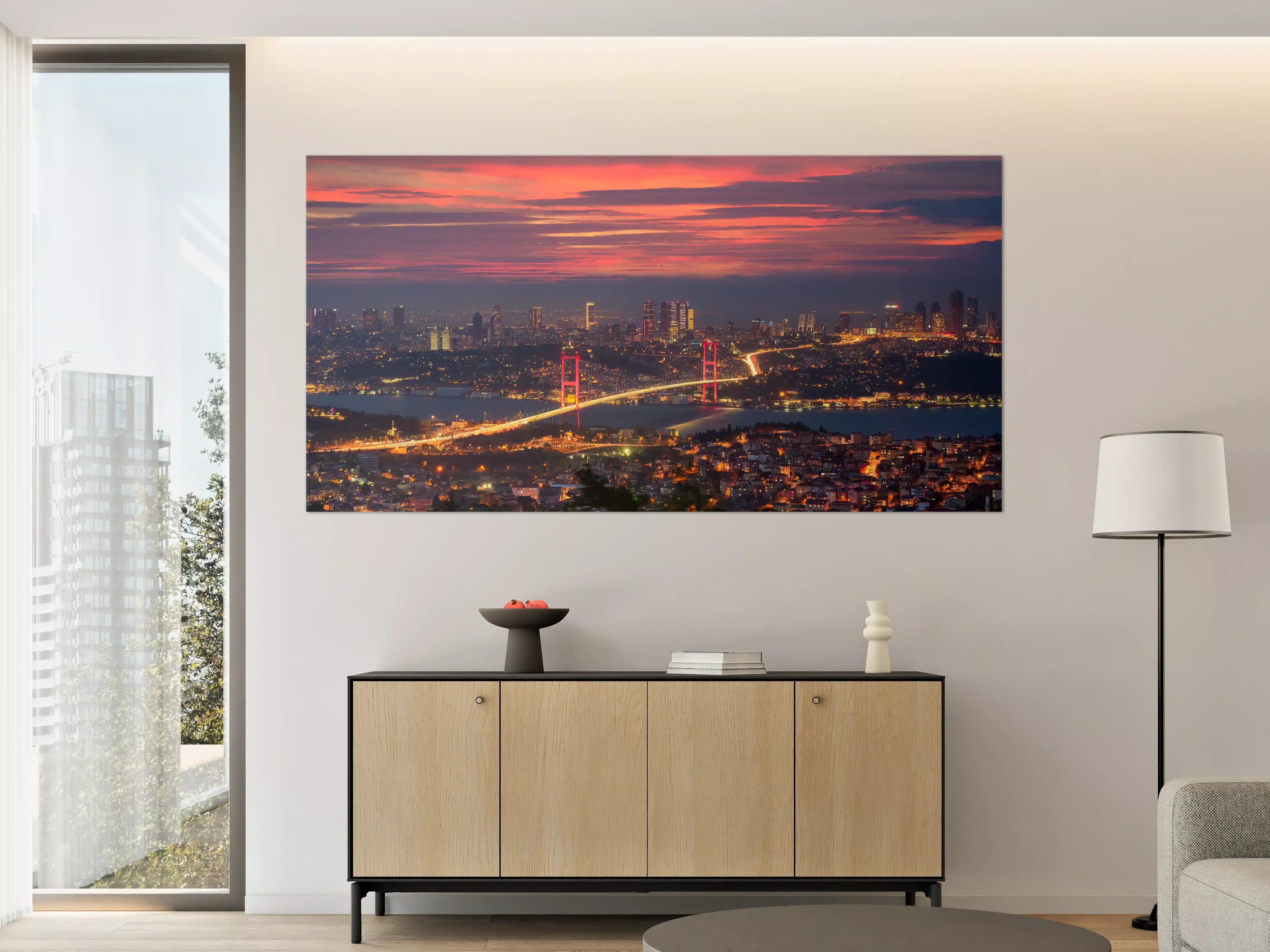 Große Wandbilder - Graues Abendlicht über Istanbul