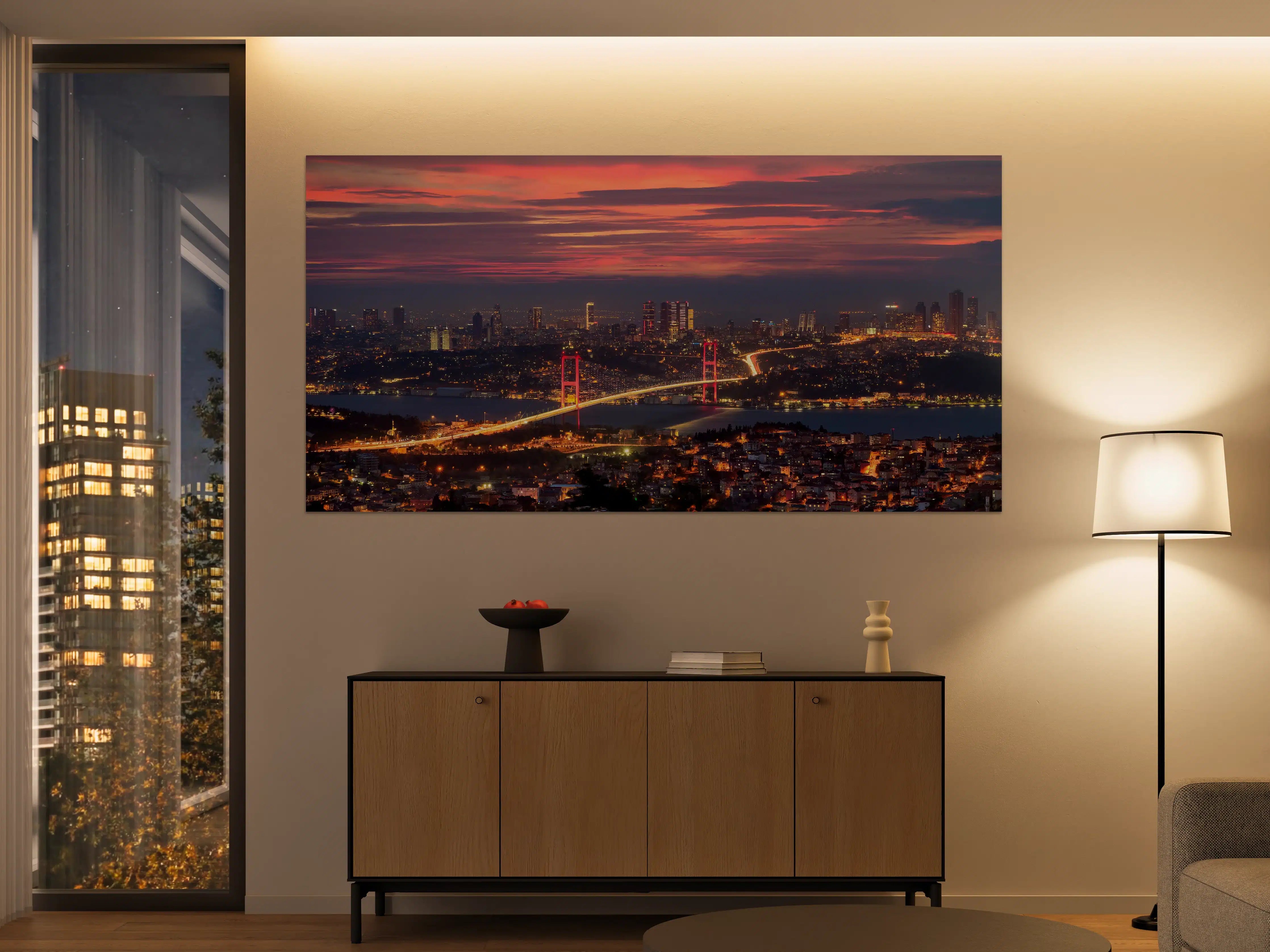 Große Wandbilder - Graues Abendlicht über Istanbul