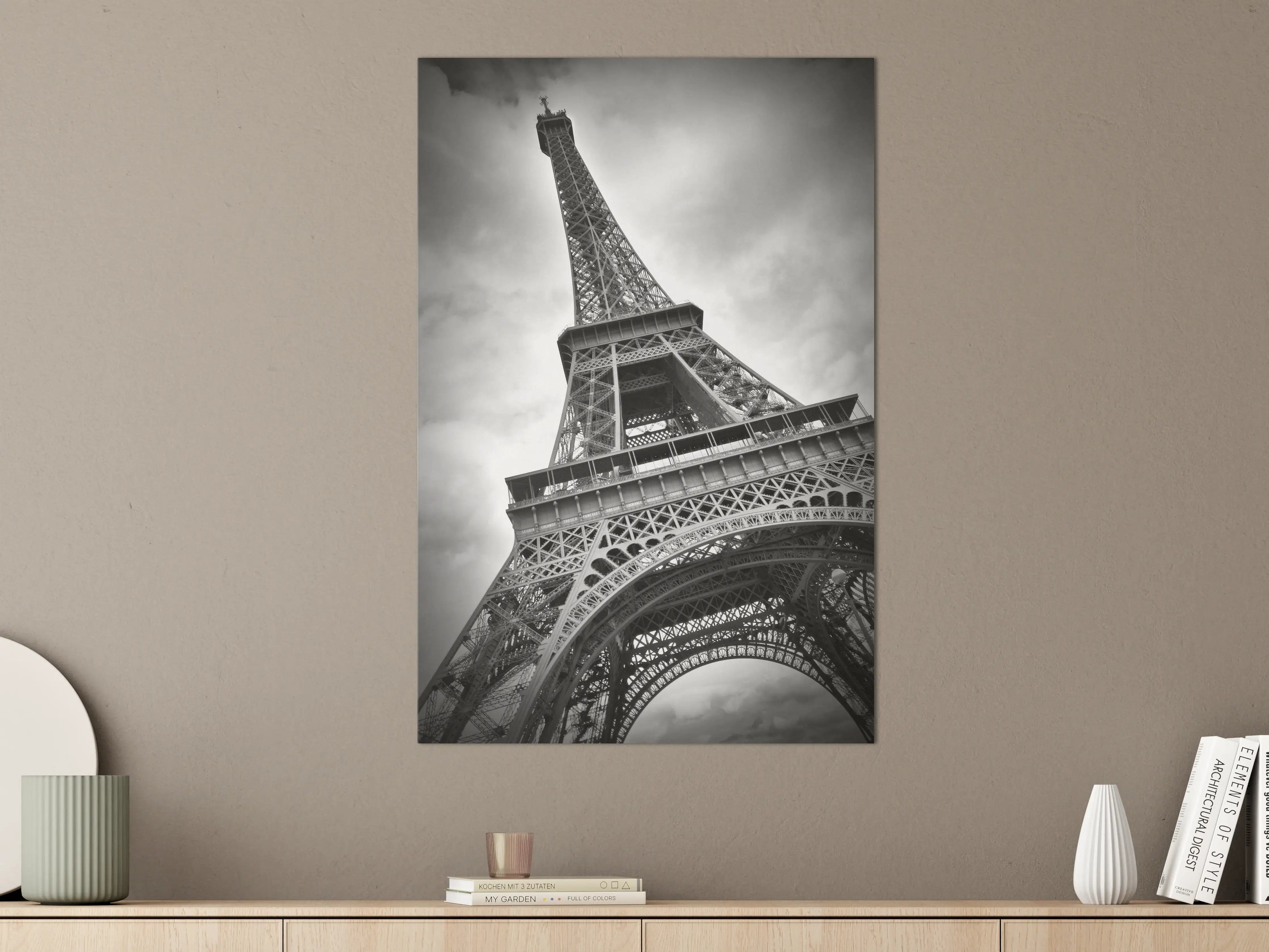 Große Wandbilder - Graues Echo des Eiffelturms
