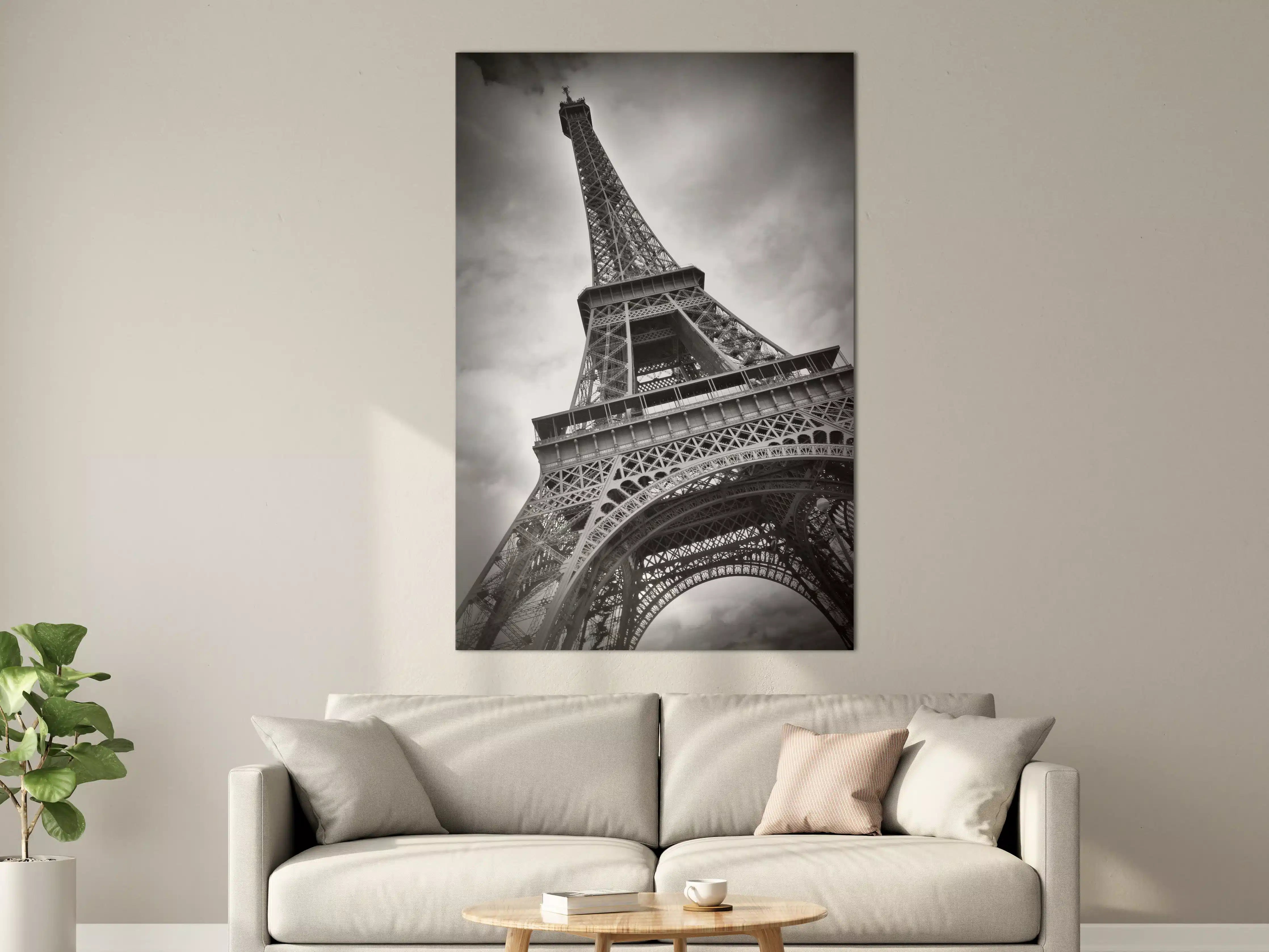 Große Wandbilder - Graues Echo des Eiffelturms