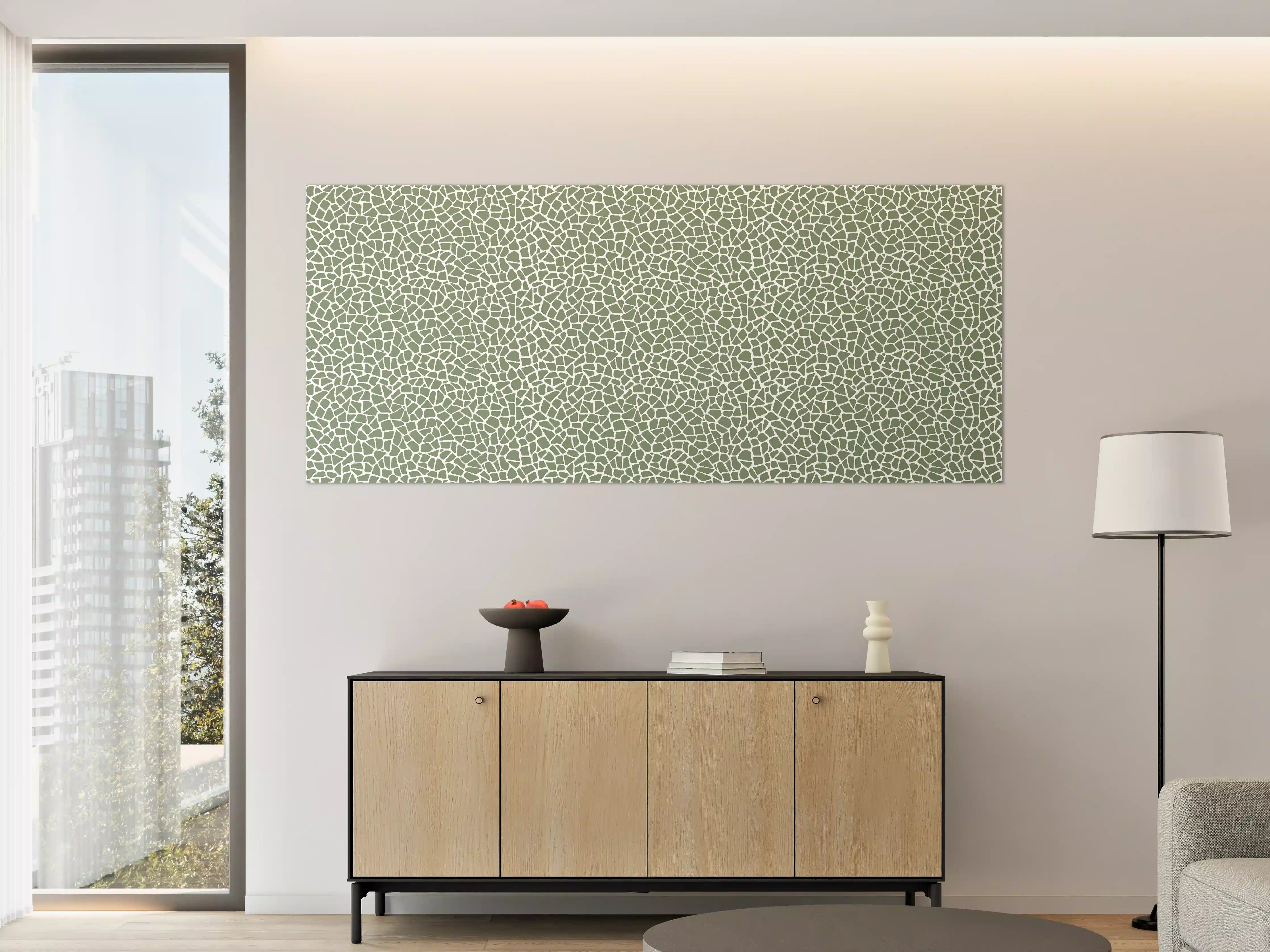 Große Wandbilder - Graues Mosaik mit zarten Linien
