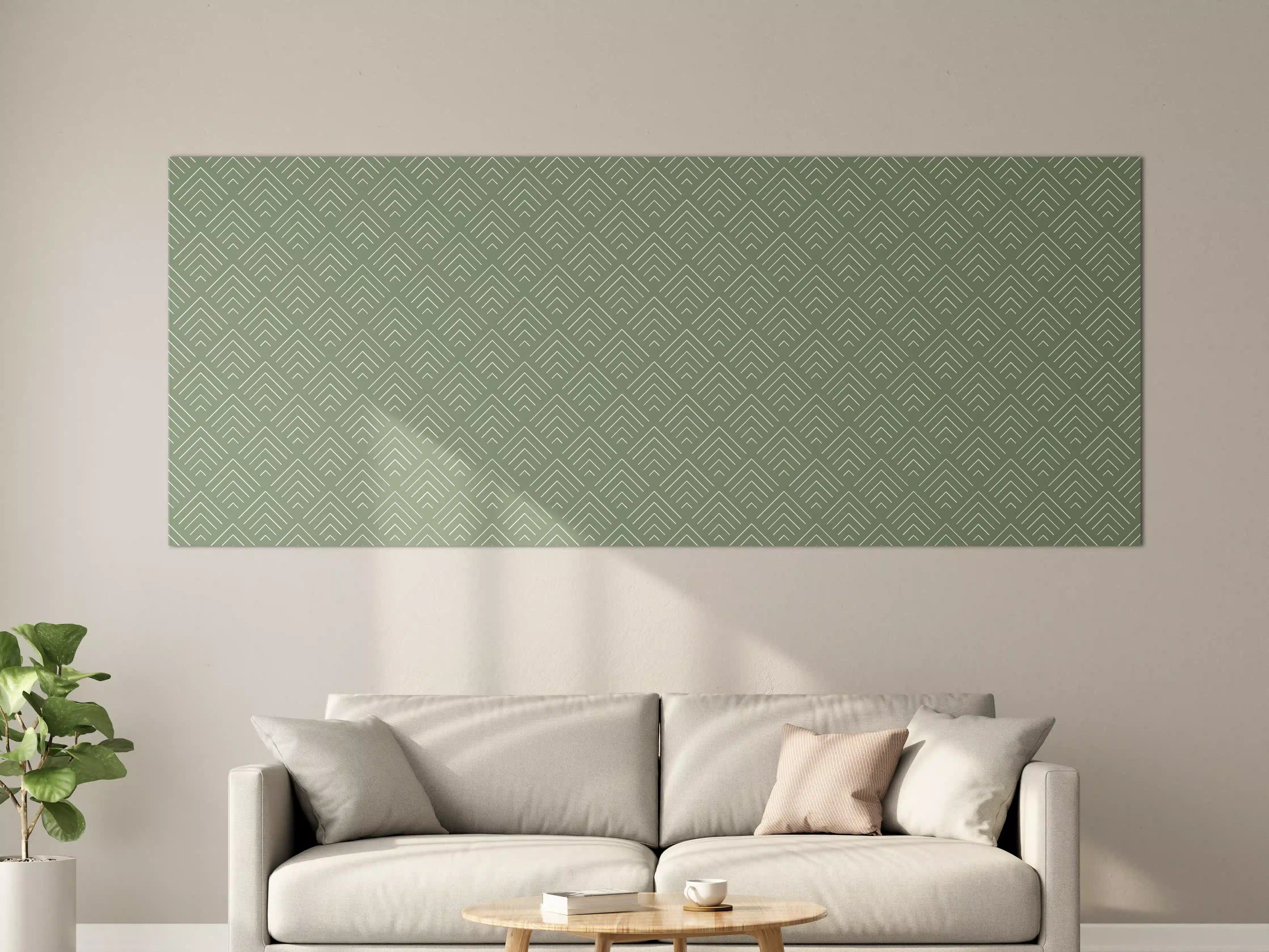 Große Wandbilder - Graues Muster mit geometrischen Linien