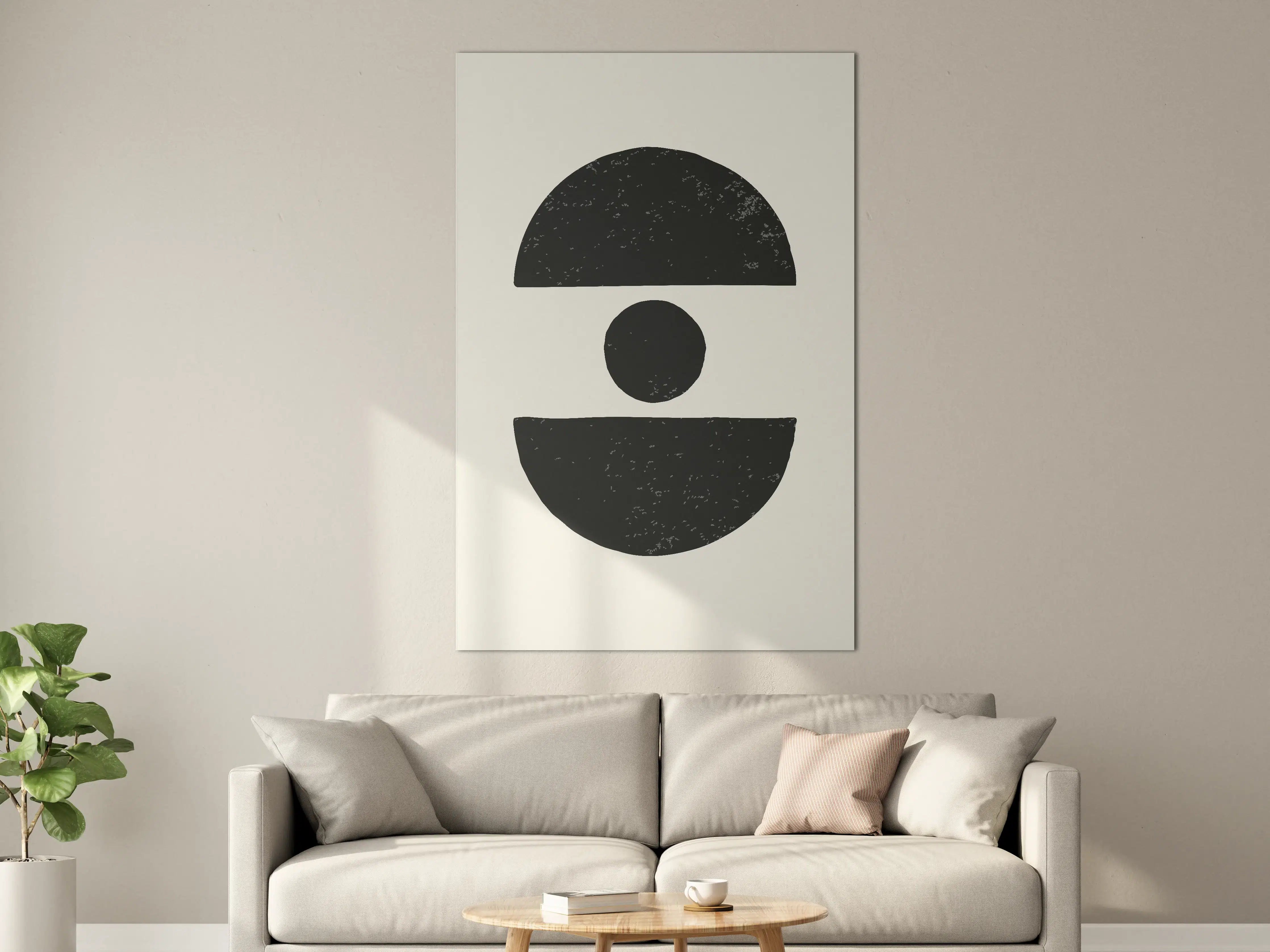 Große Wandbilder - Graustöne im Weiß-Design