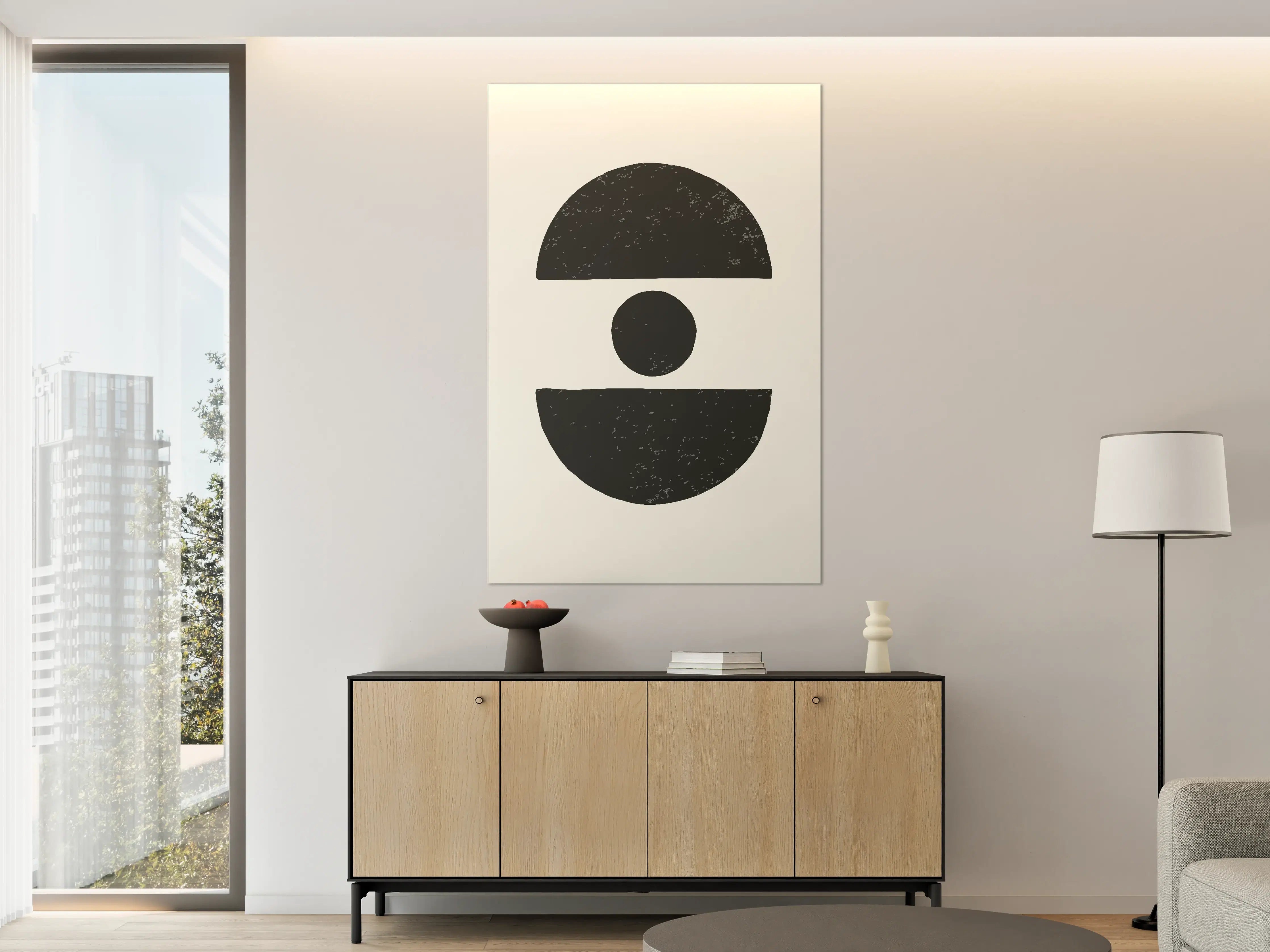 Große Wandbilder - Graustöne im Weiß-Design