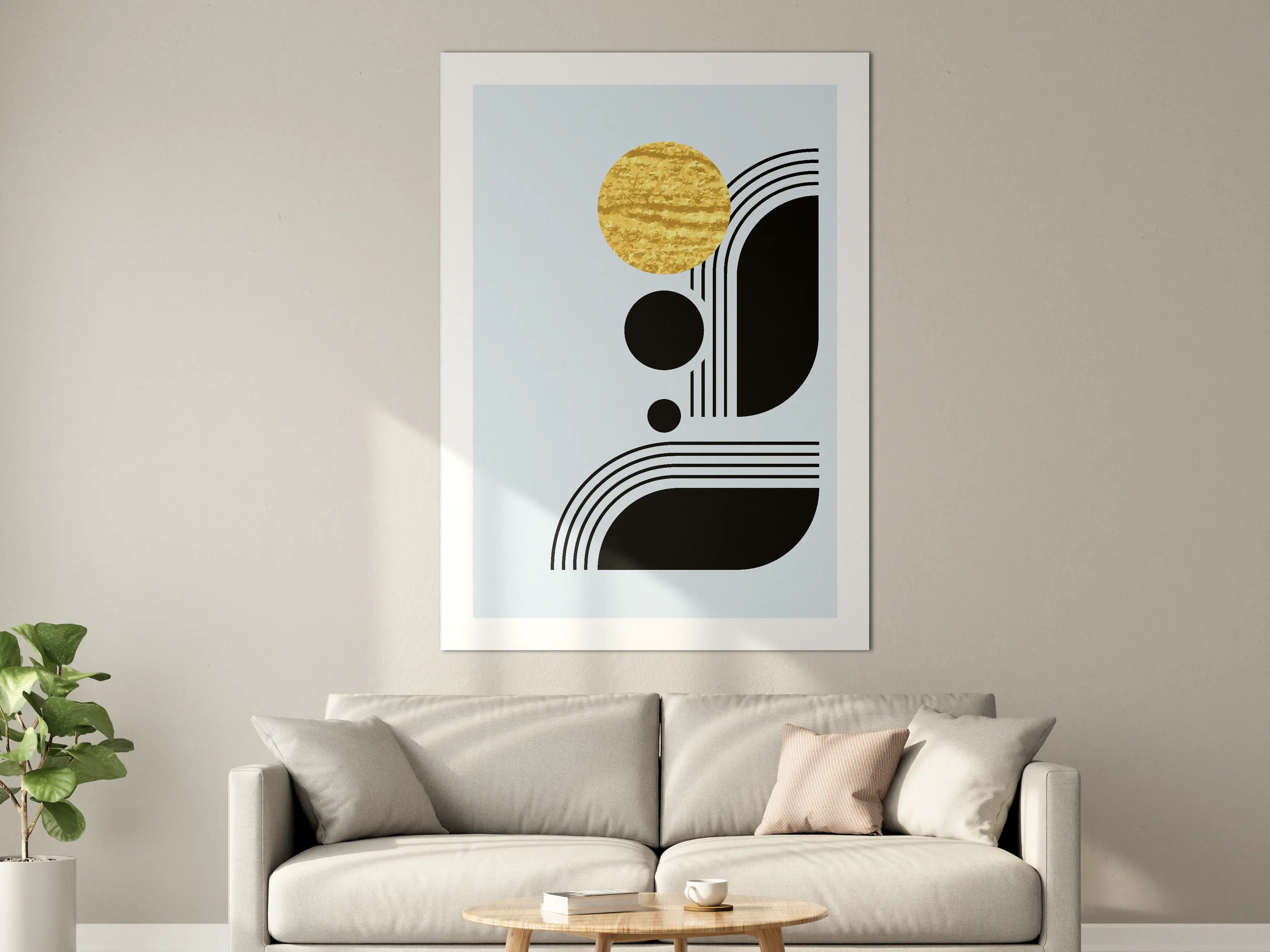 Große Wandbilder - Graustufen Geometry Wandkunst