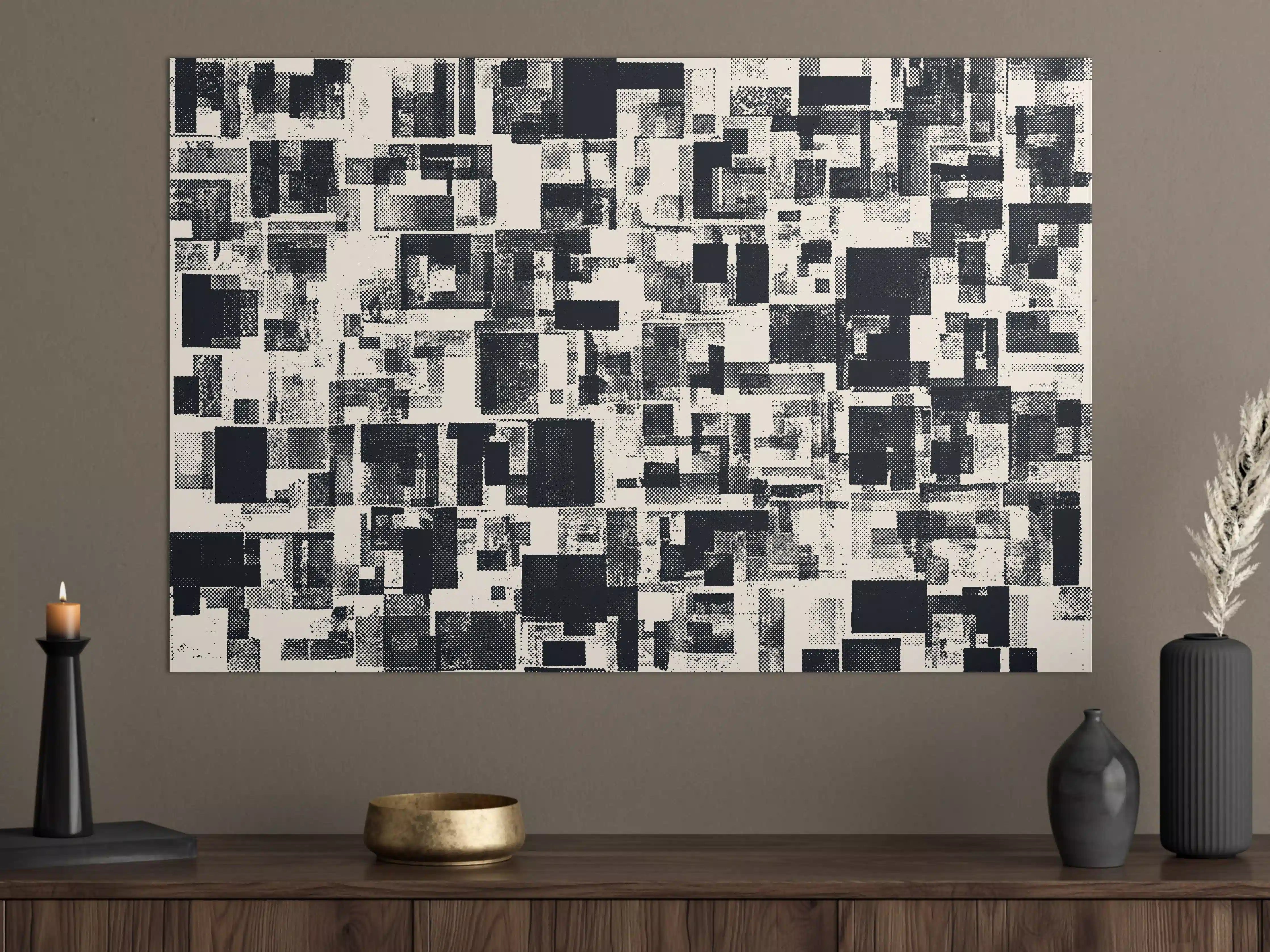 Große Wandbilder - Graustufen Musterdesign