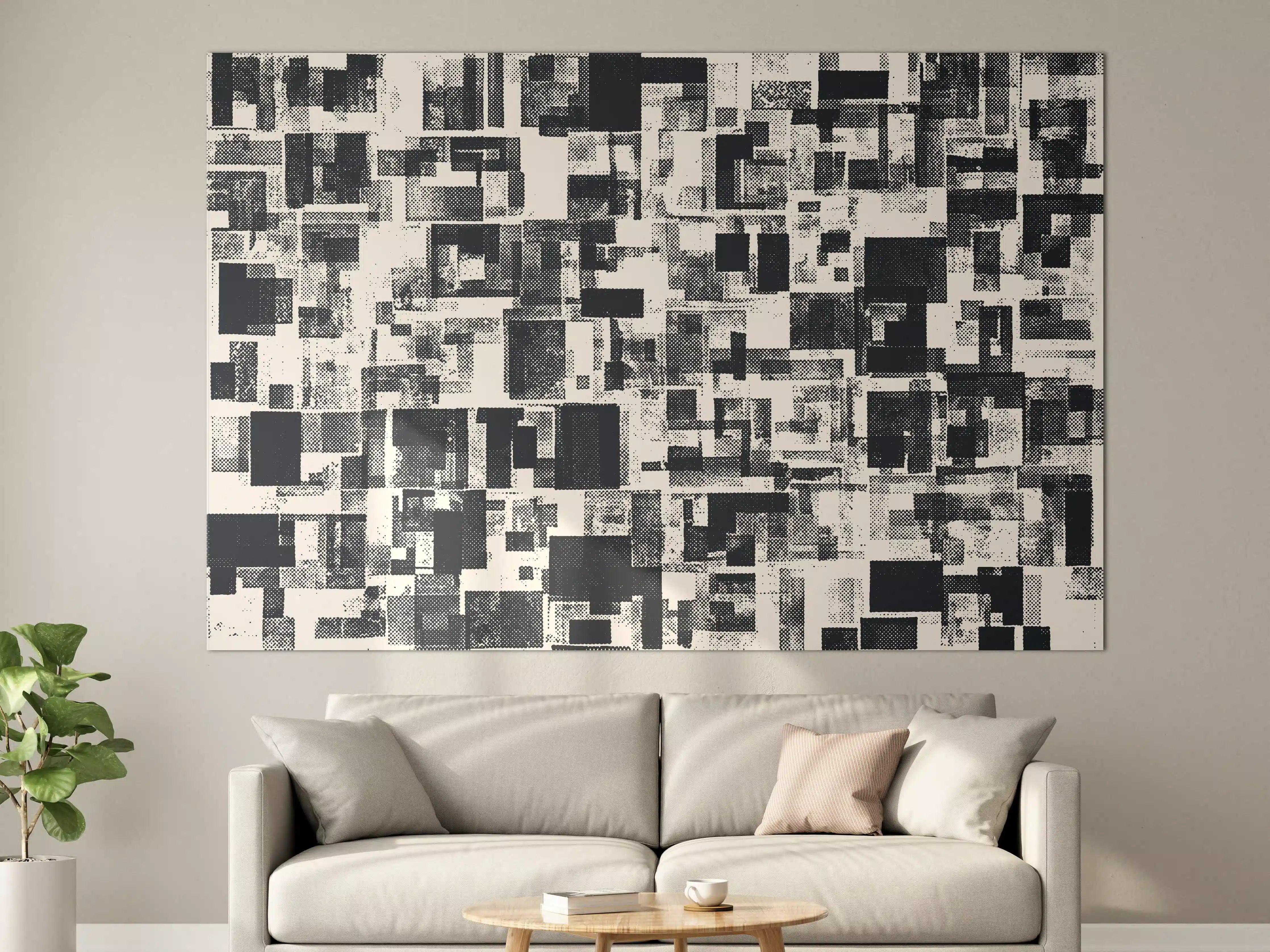 Große Wandbilder - Graustufen Musterdesign