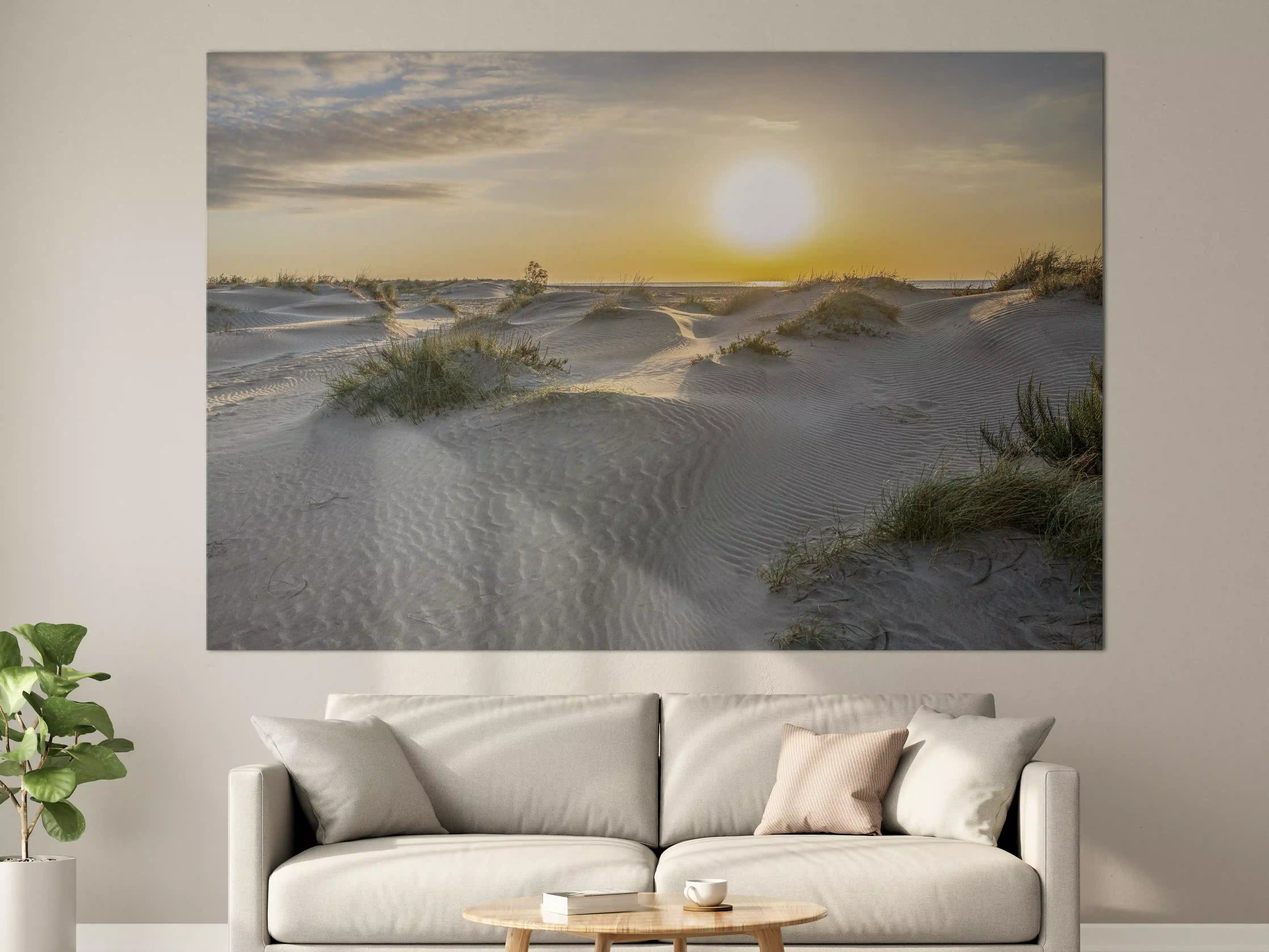 Große Wandbilder - Grauwe Düne bei Abendlicht