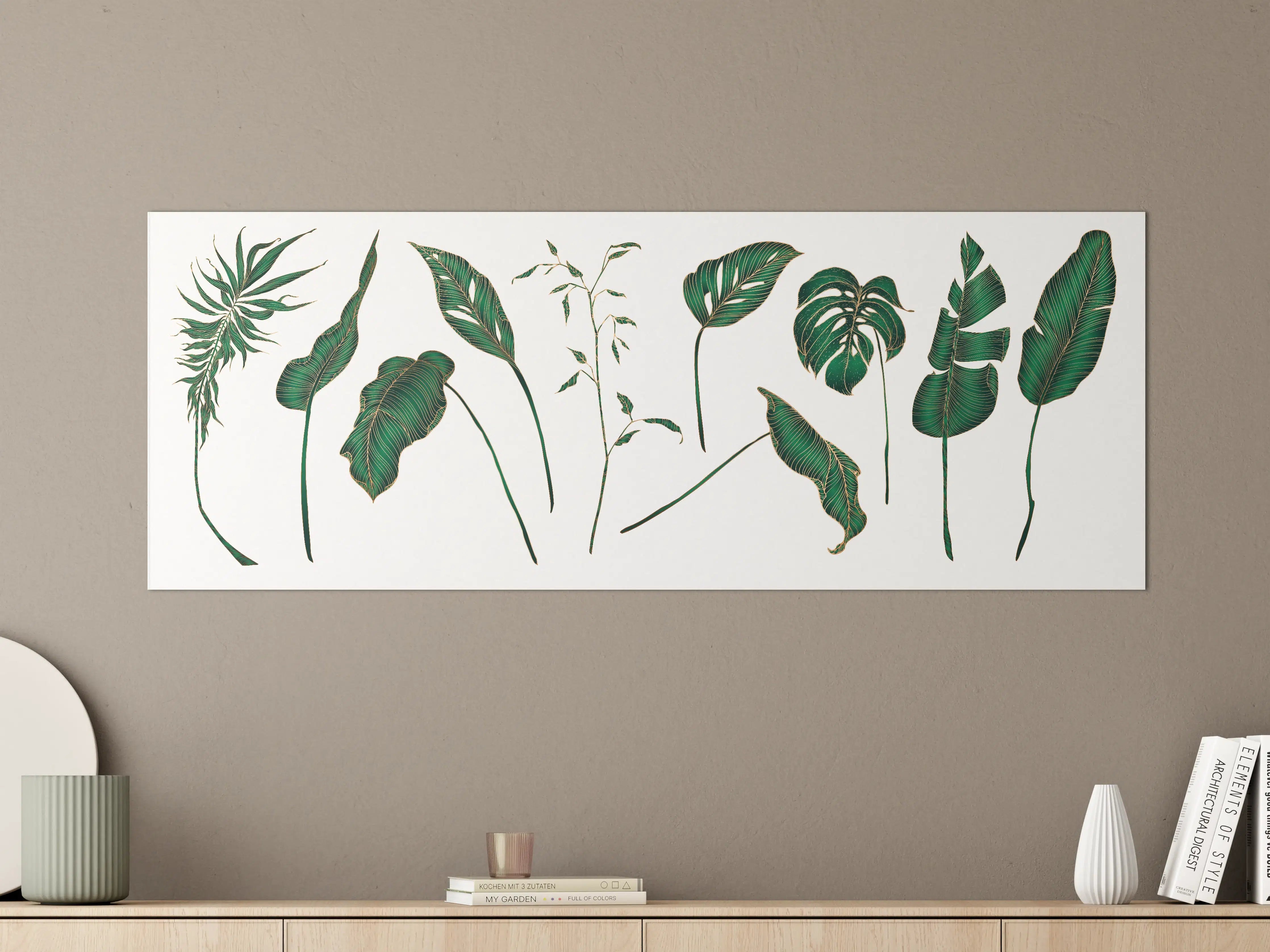 Große Wandbilder - Grüne Tropenblatt-Motive