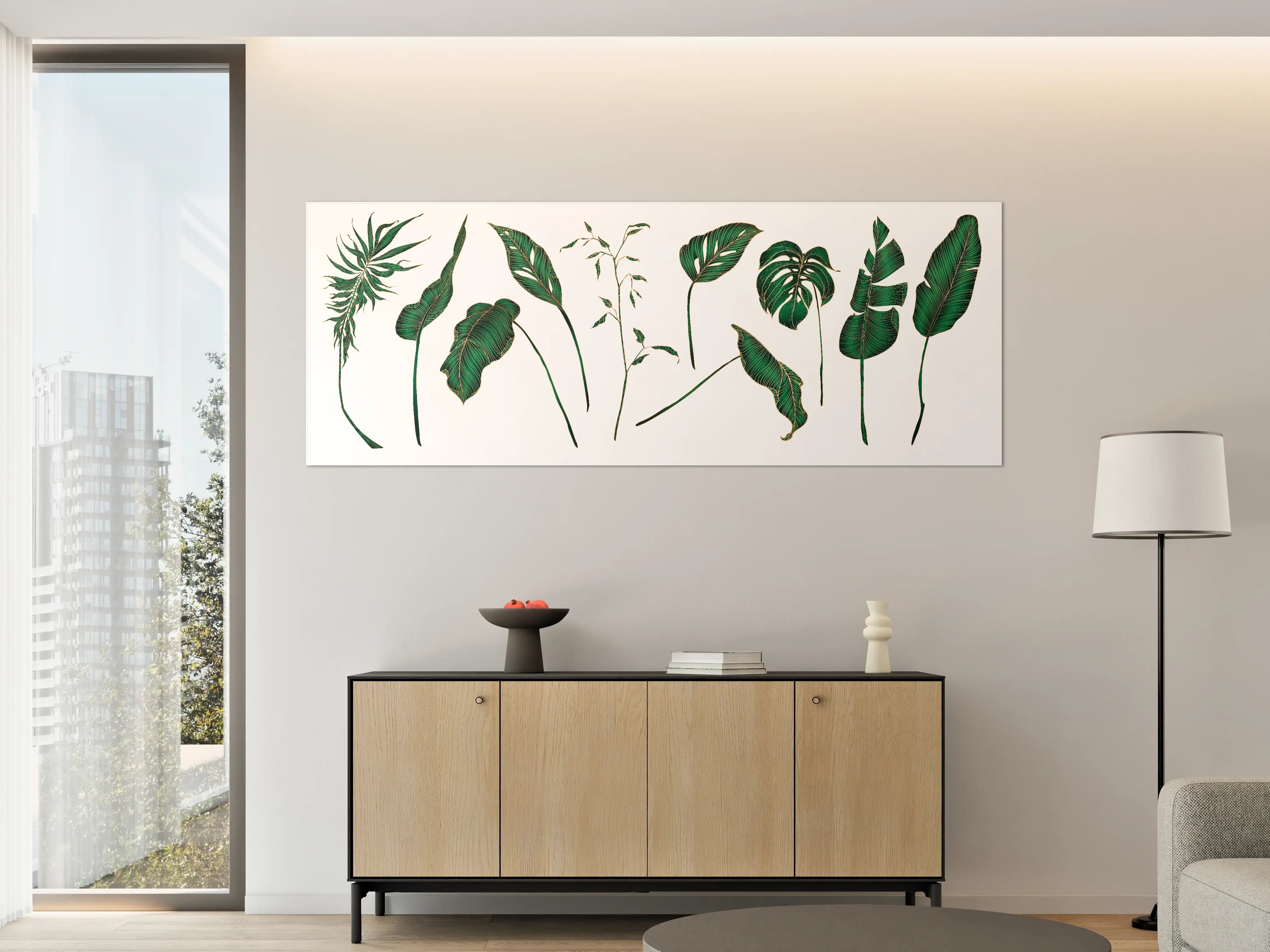 Große Wandbilder - Grüne Tropenblatt-Motive
