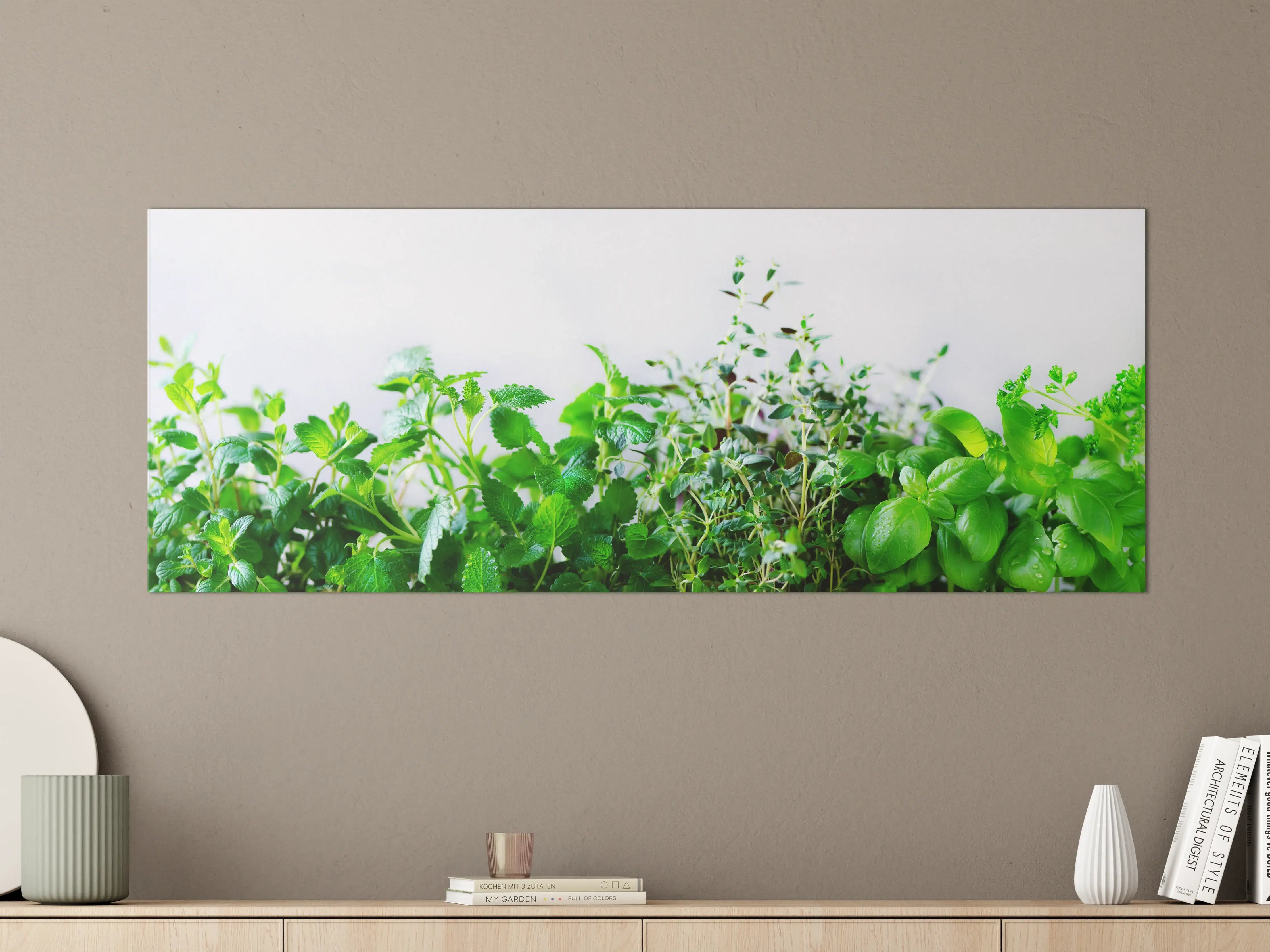 Große Wandbilder - Grüne frische Kräuter