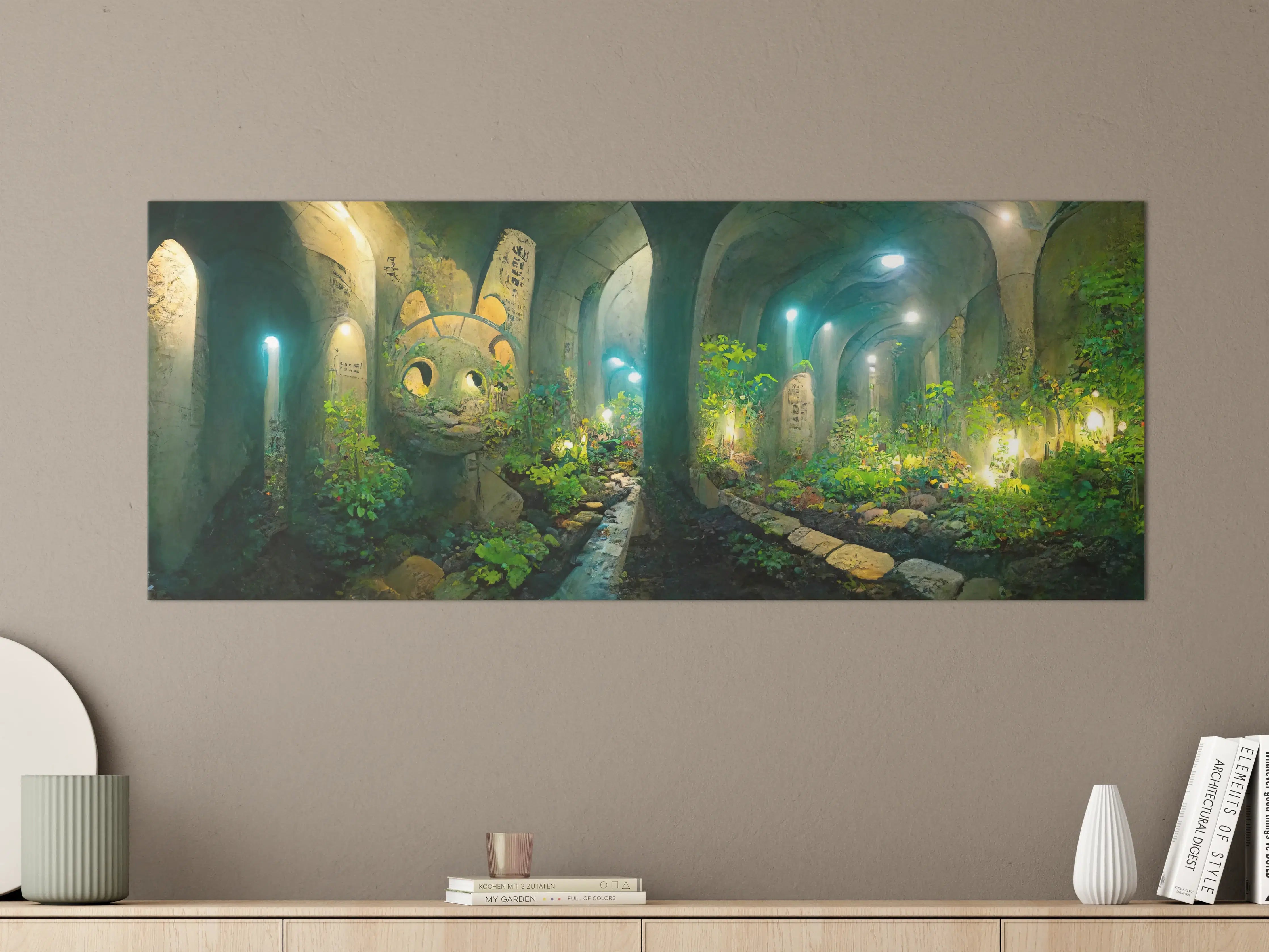 Große Wandbilder - Grüner Wald im Tunnel