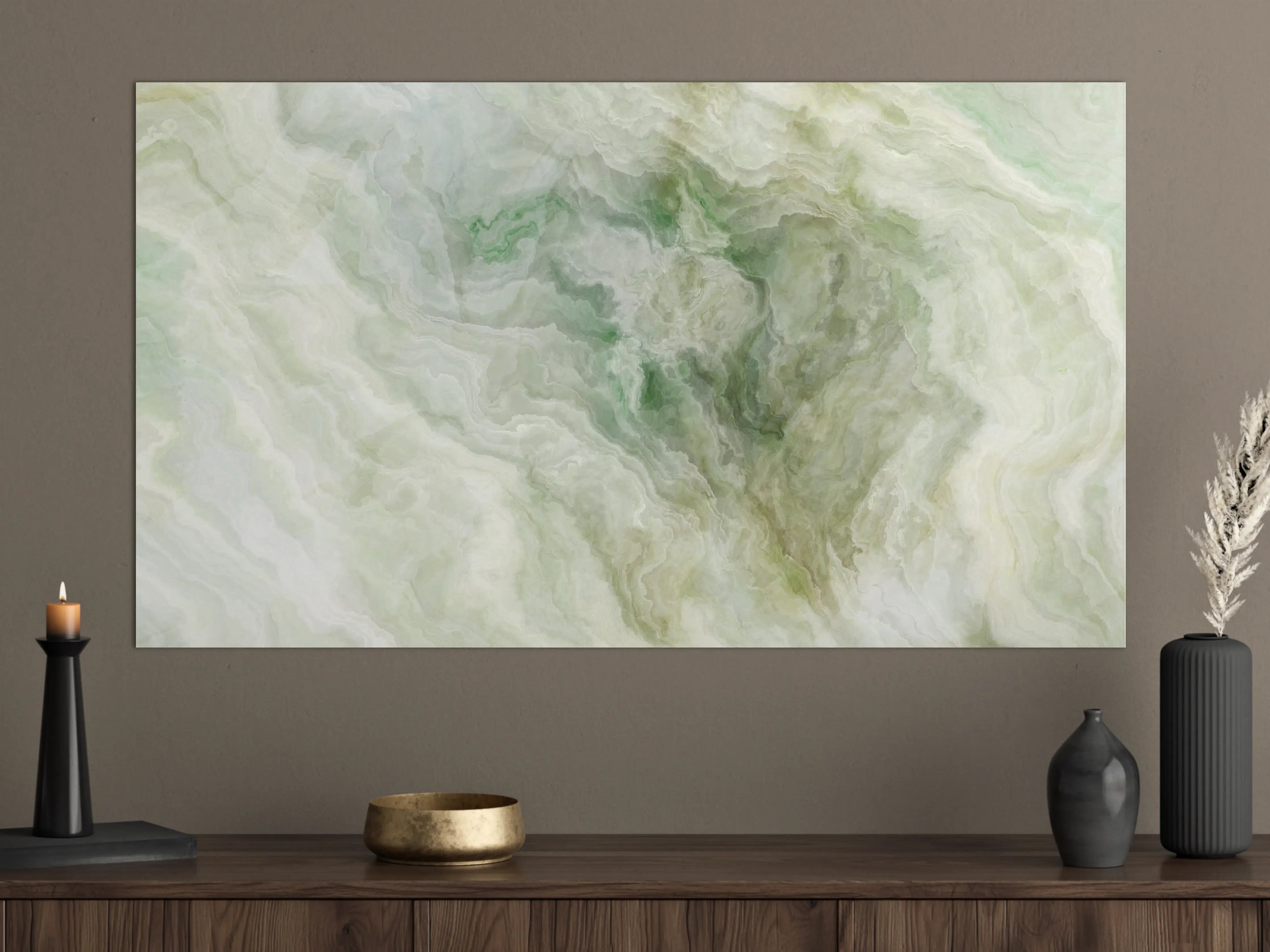 Große Wandbilder - Grünlicher Onyx