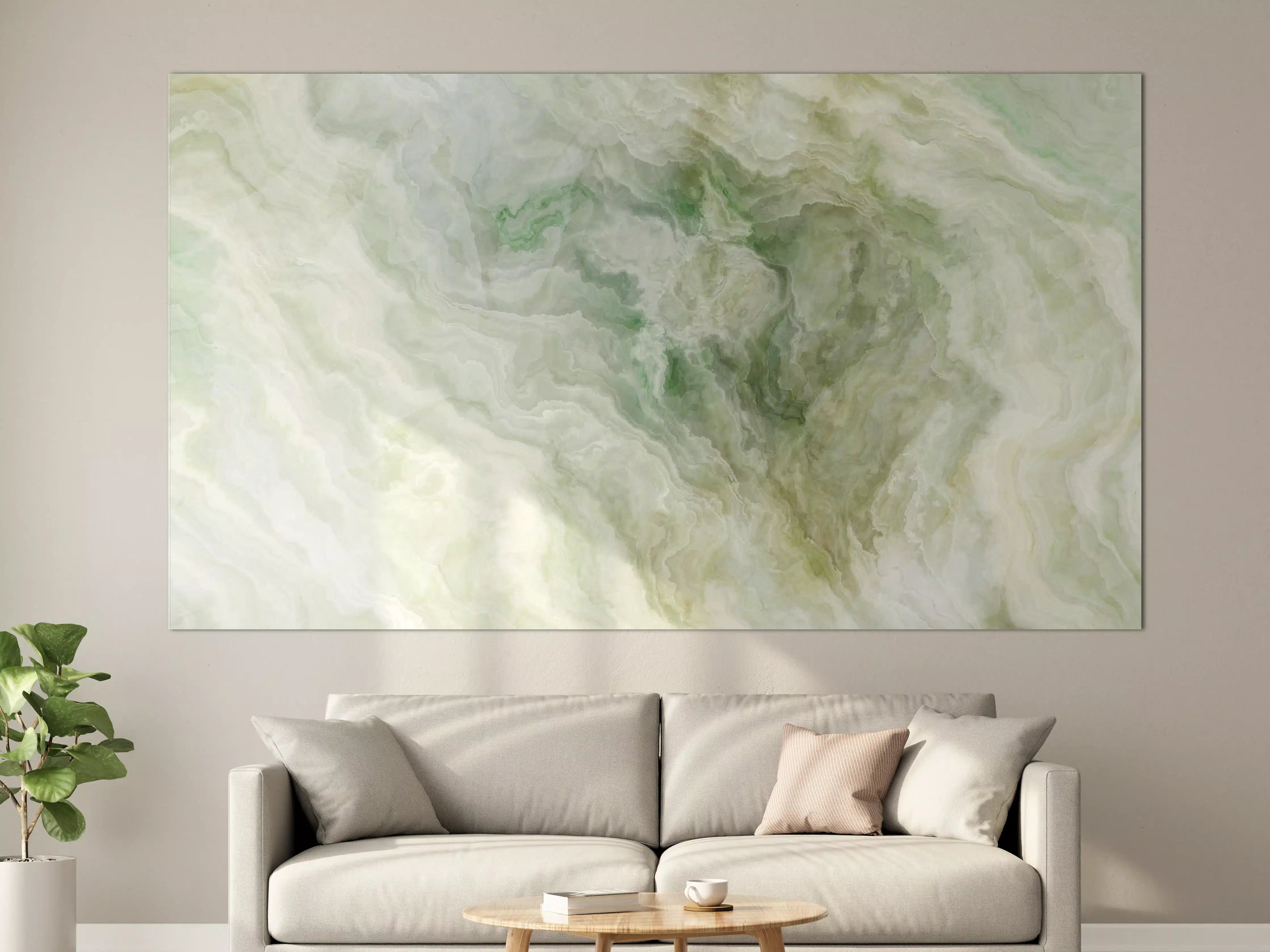 Große Wandbilder - Grünlicher Onyx