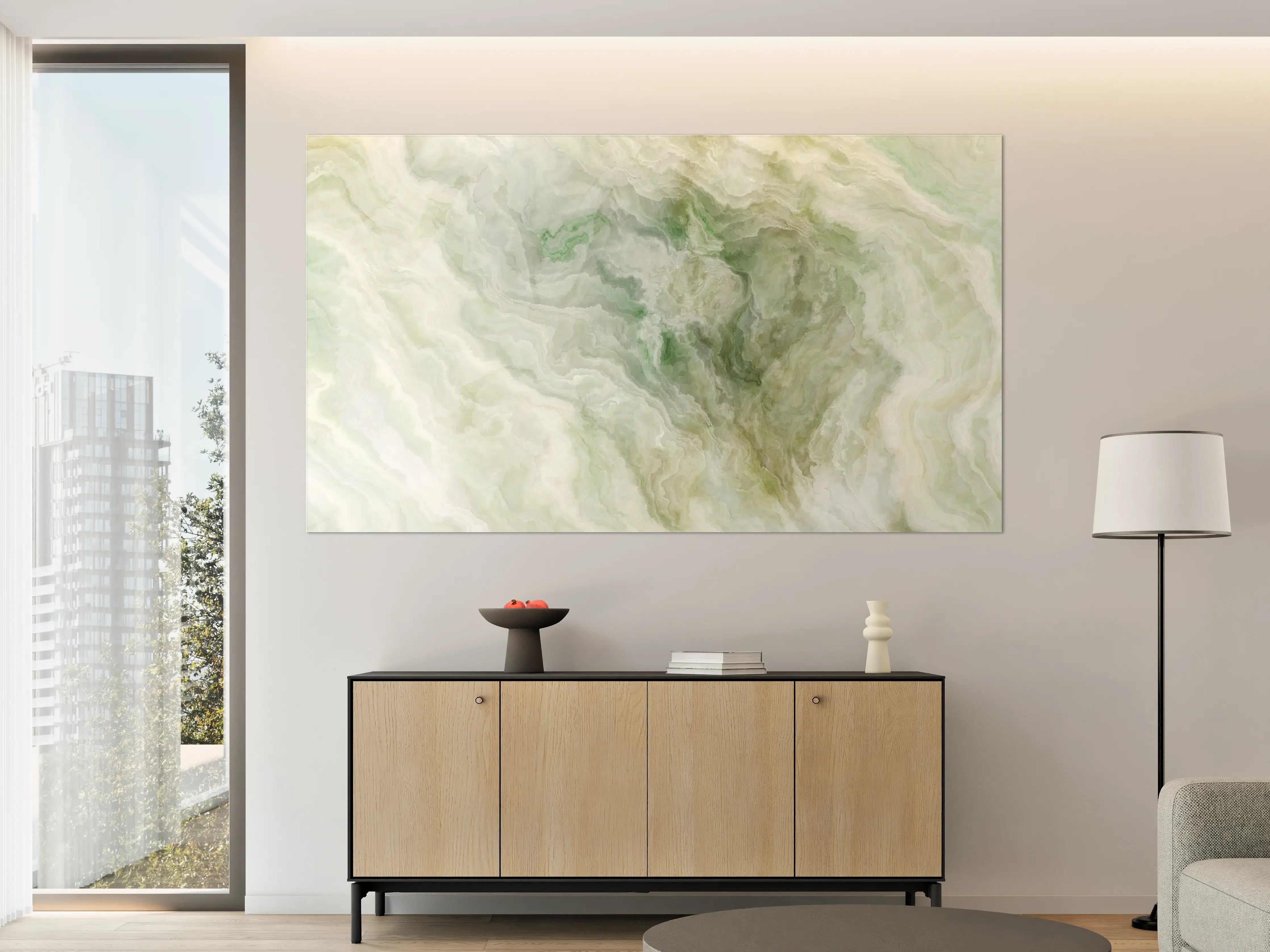 Große Wandbilder - Grünlicher Onyx