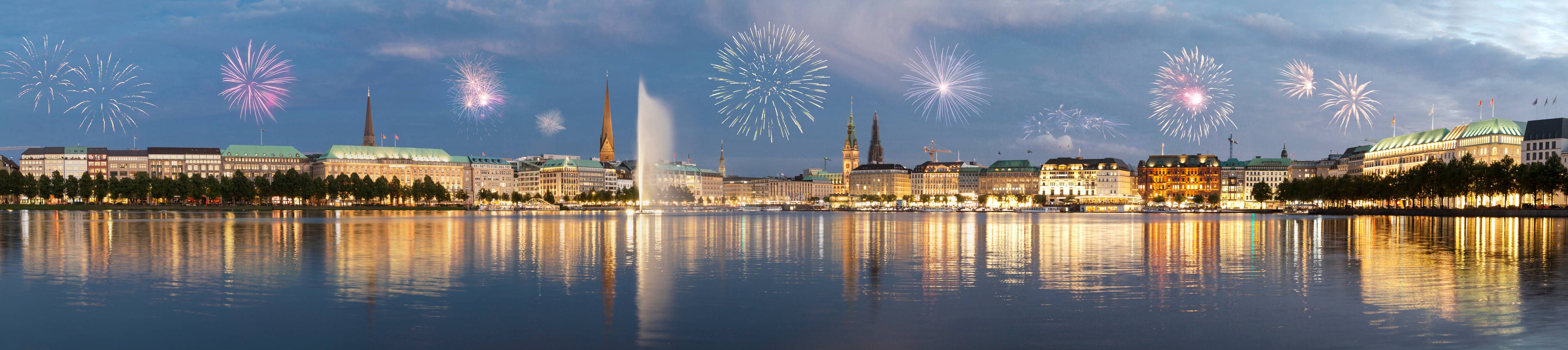 Große Wandbilder-Hamburg zu Silvester
