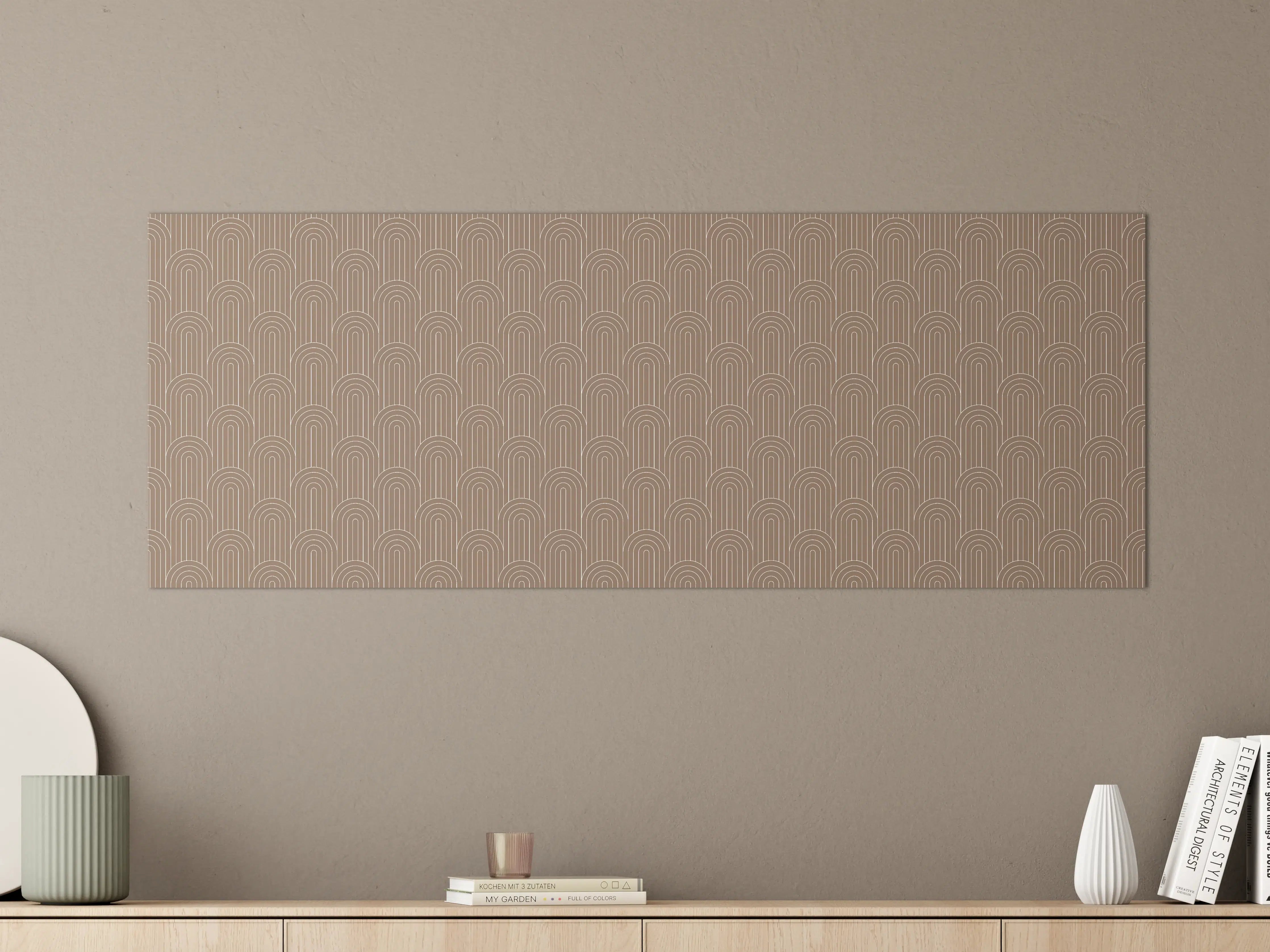 Große Wandbilder - Harmonie in Braun mit geometrischem Muster